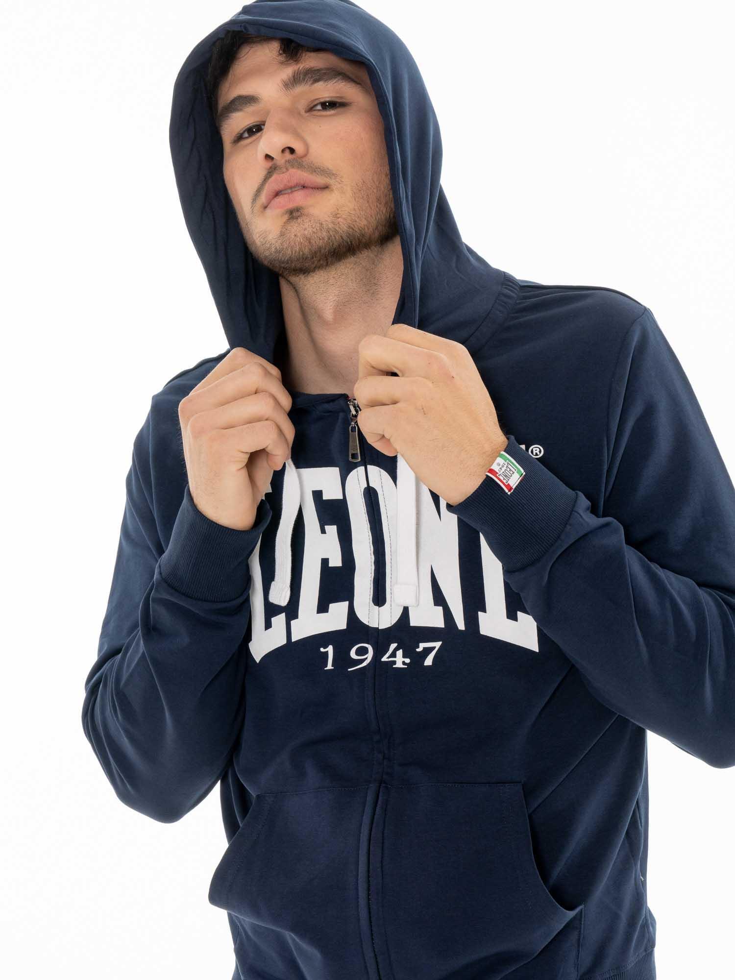 Leone Basic Sudadera con capucha y cremallera para hombre 5/7