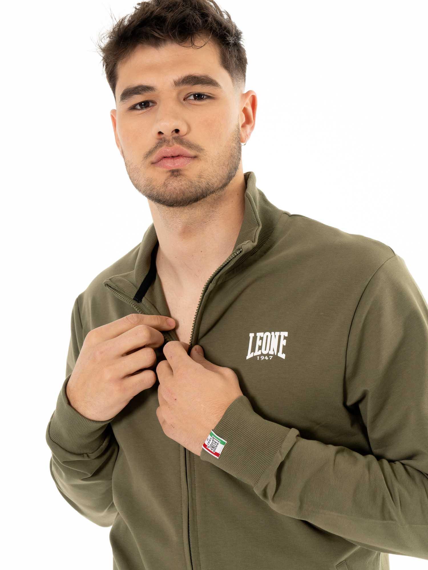 Leone Basic Herren-Non-Sweatshirt mit Kragen und Reißverschluss 5/7