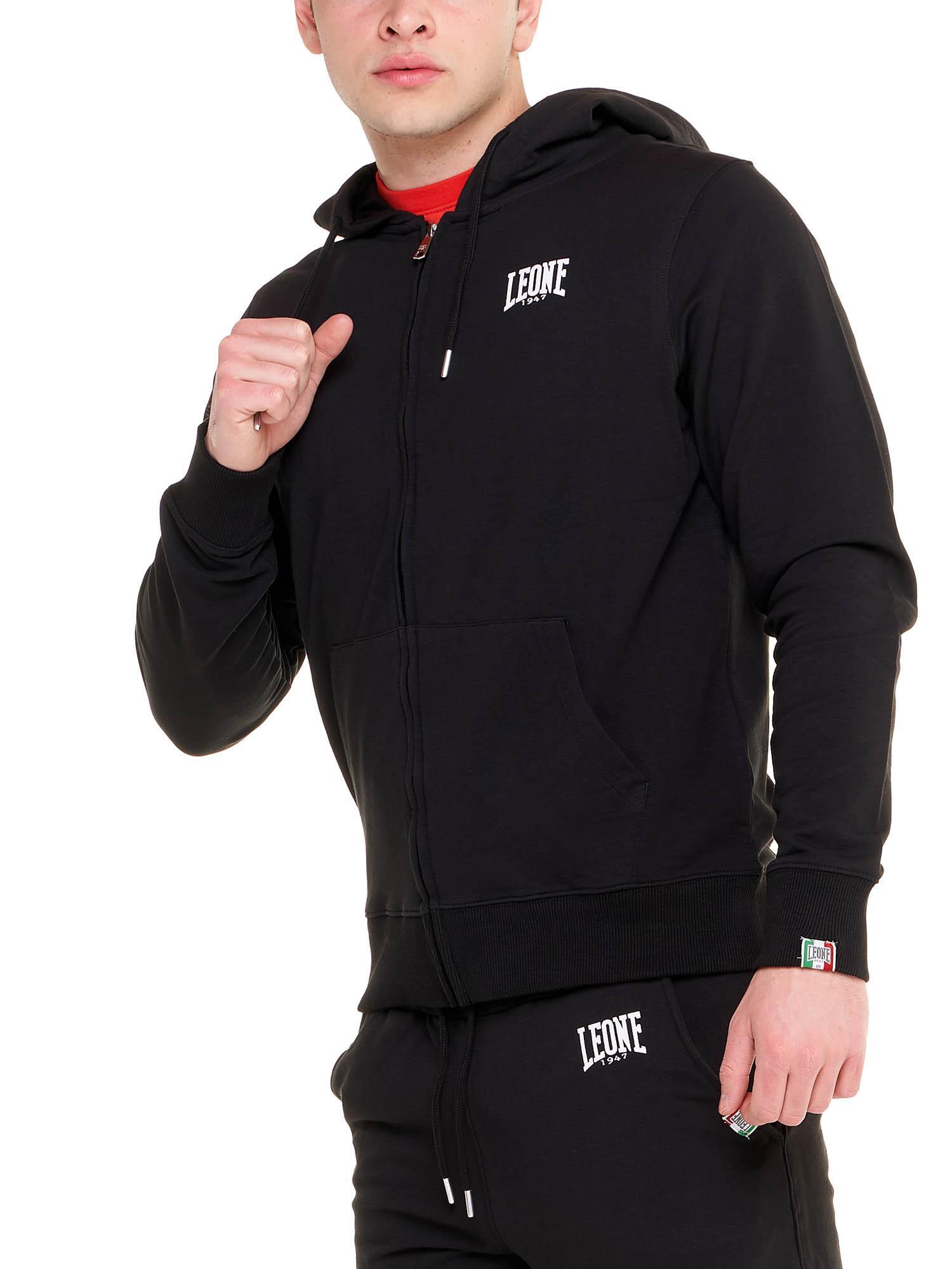 Leone Basic Sudadera con capucha y cremallera para hombre 5/7