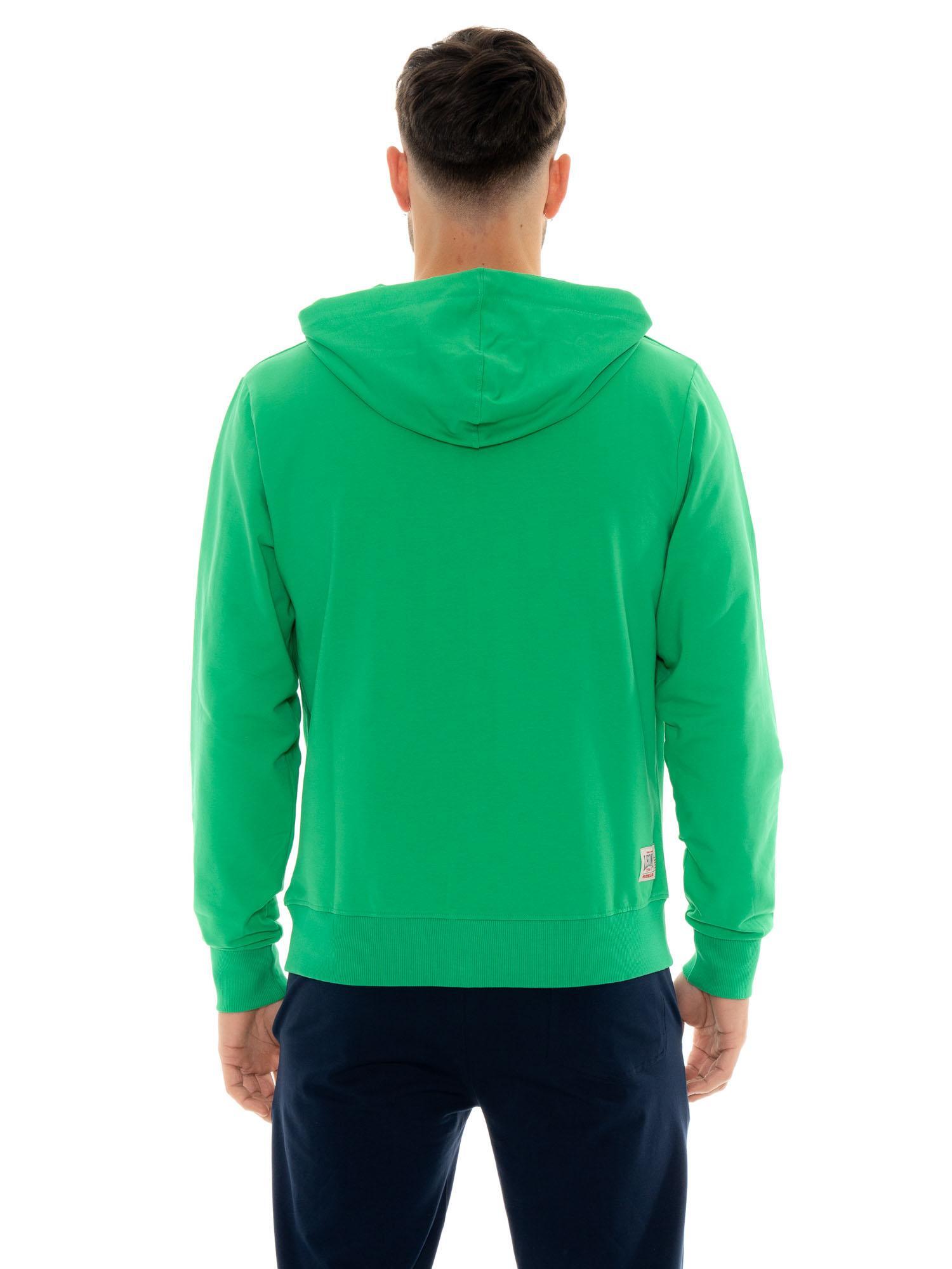 Felpa da uomo con cappuccio e zip non felpata Leone Basic 4/7