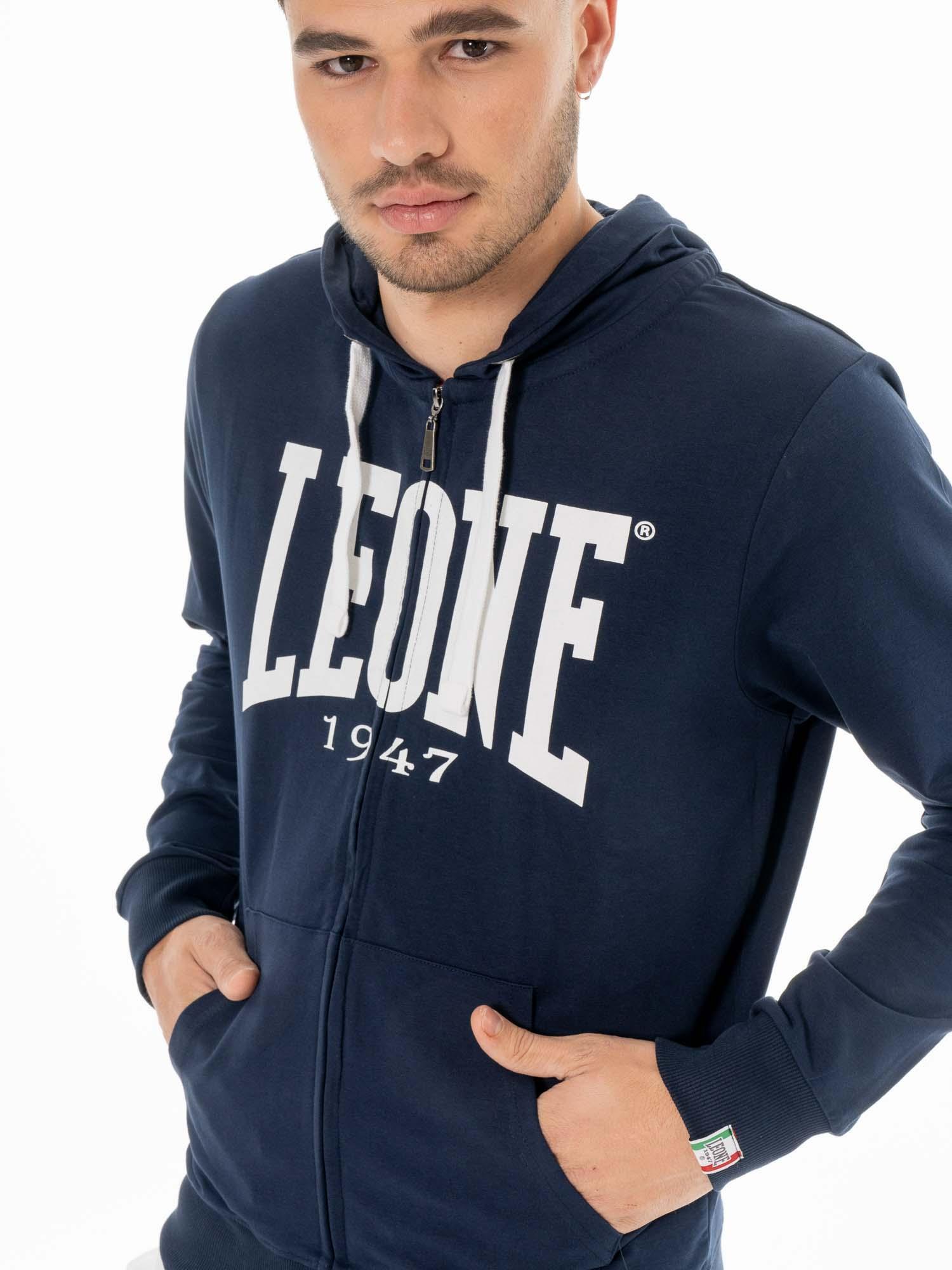 Leone Basic Sudadera con capucha y cremallera para hombre 3/7