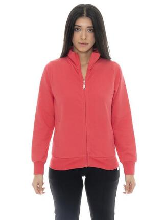 Leone Basic Damen-Sweatshirts mit Reißverschluss und Kragen