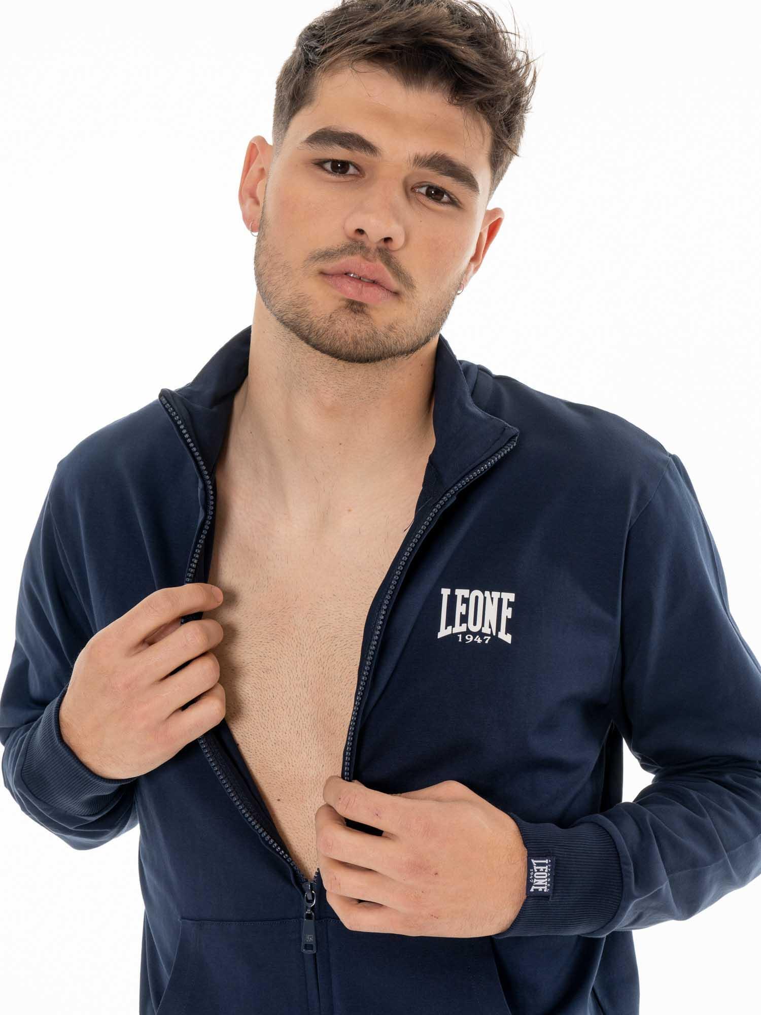 Sweat-shirts zippés pour hommes Leone HJ en coton non gris 5/5
