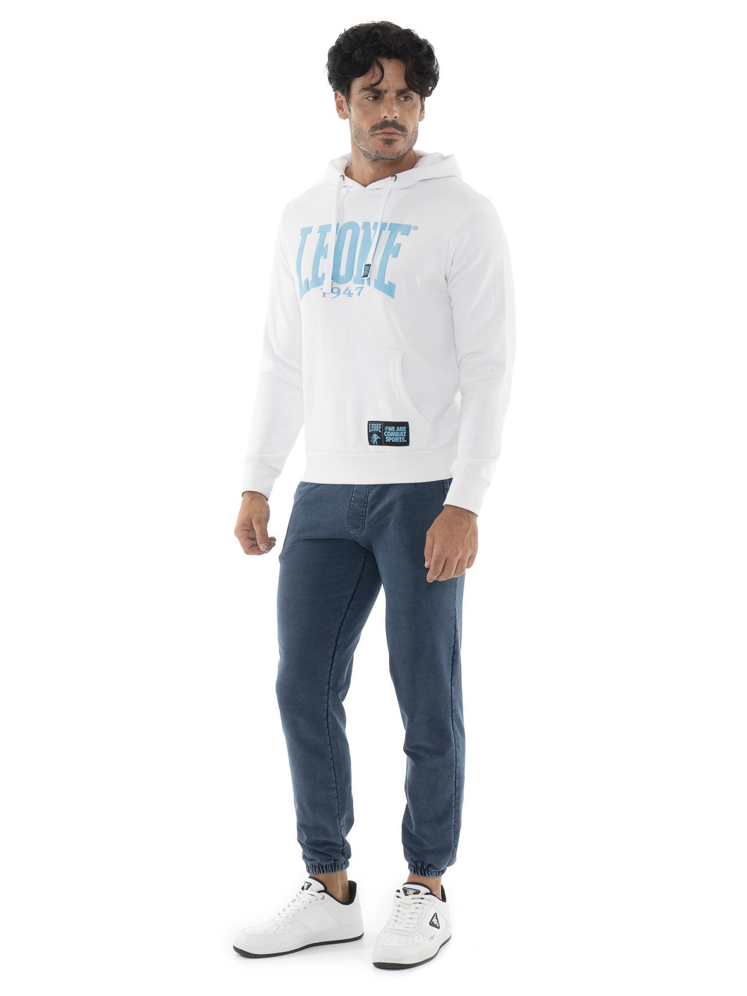 Felpa da uomo in cotone non garzato con cappuccio Leone Summer Vibes 2/5
