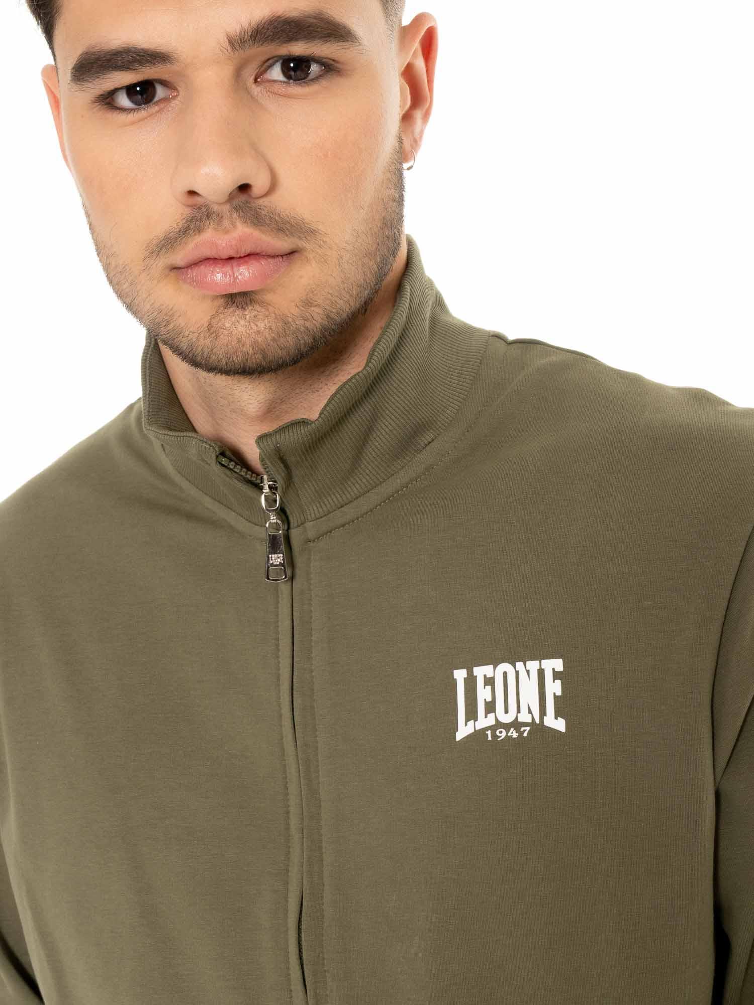 Leone Basic Herren-Non-Sweatshirt mit Kragen und Reißverschluss 3/7