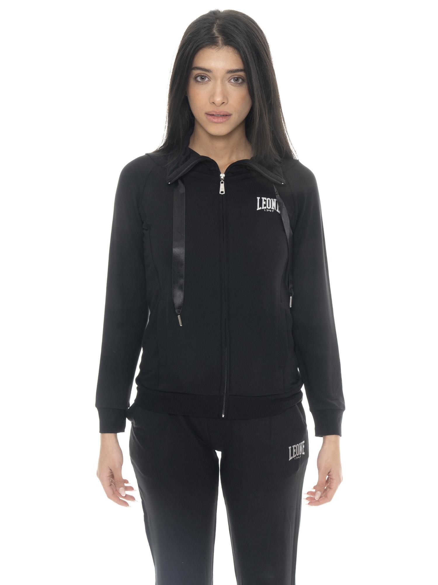 Sudadera de algodón con cuello y cremallera para mujer Leone Spring Vibes 2/7