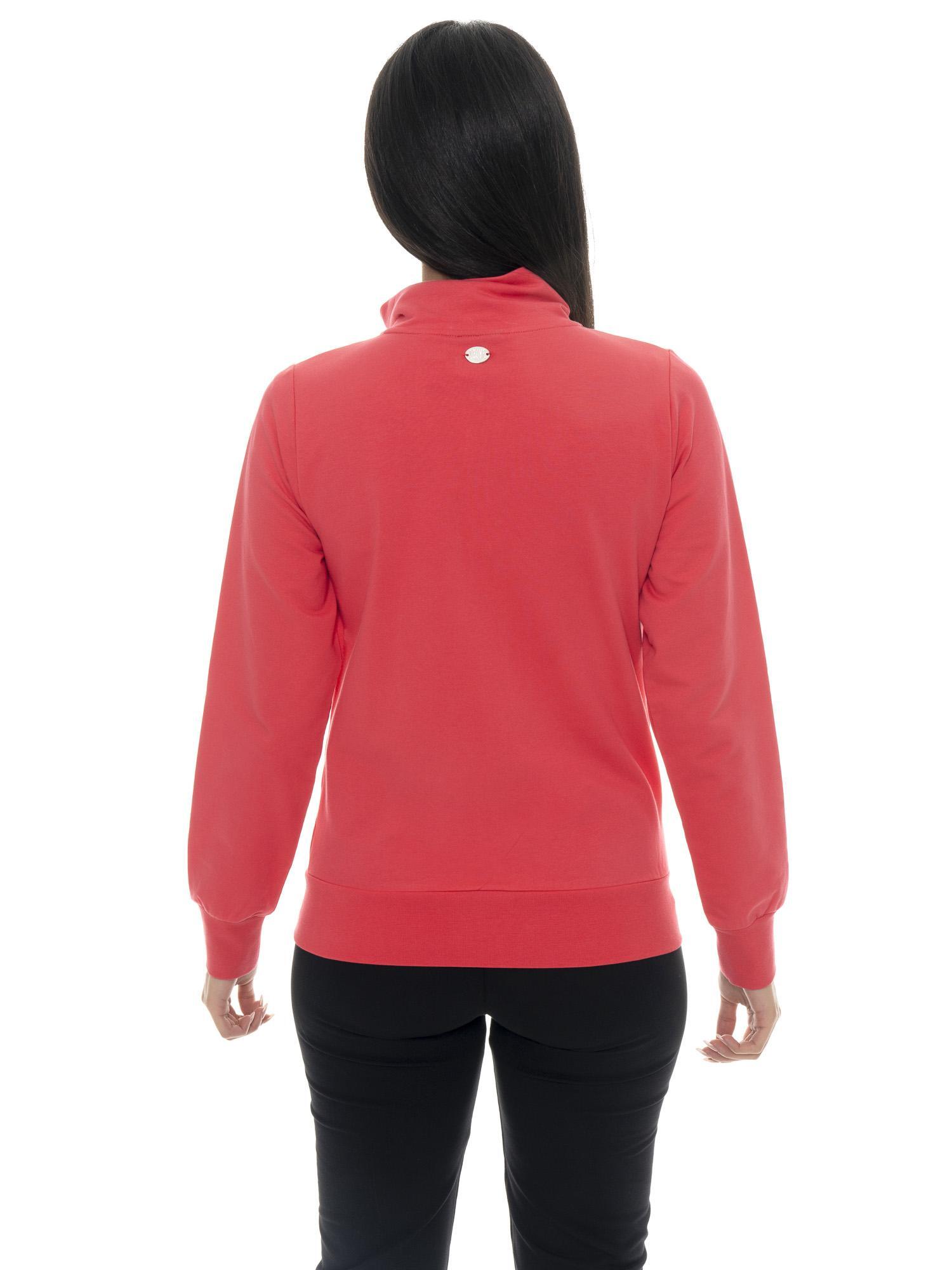 Felpa con colletto e zip da donna non felpata Leone Basic 4/6