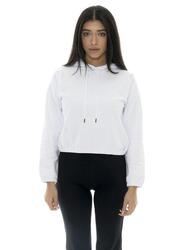 Sweat-shirt court court à capuche femme Leone Basic