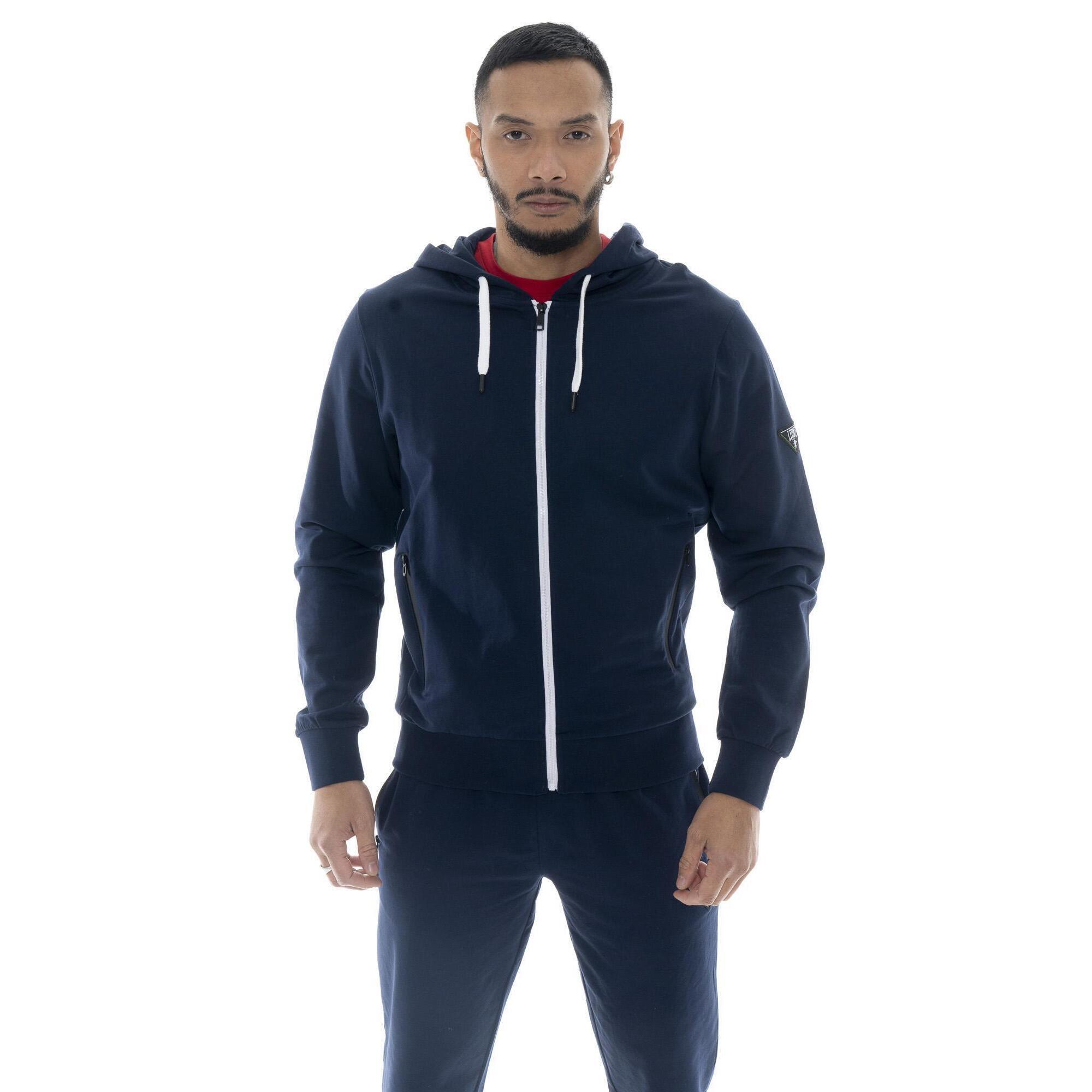Leone 1947 Apparel - Sweat À Capuche Zippé Homme Leone Patch - Sweat-shirt - Bleu - Decathlon