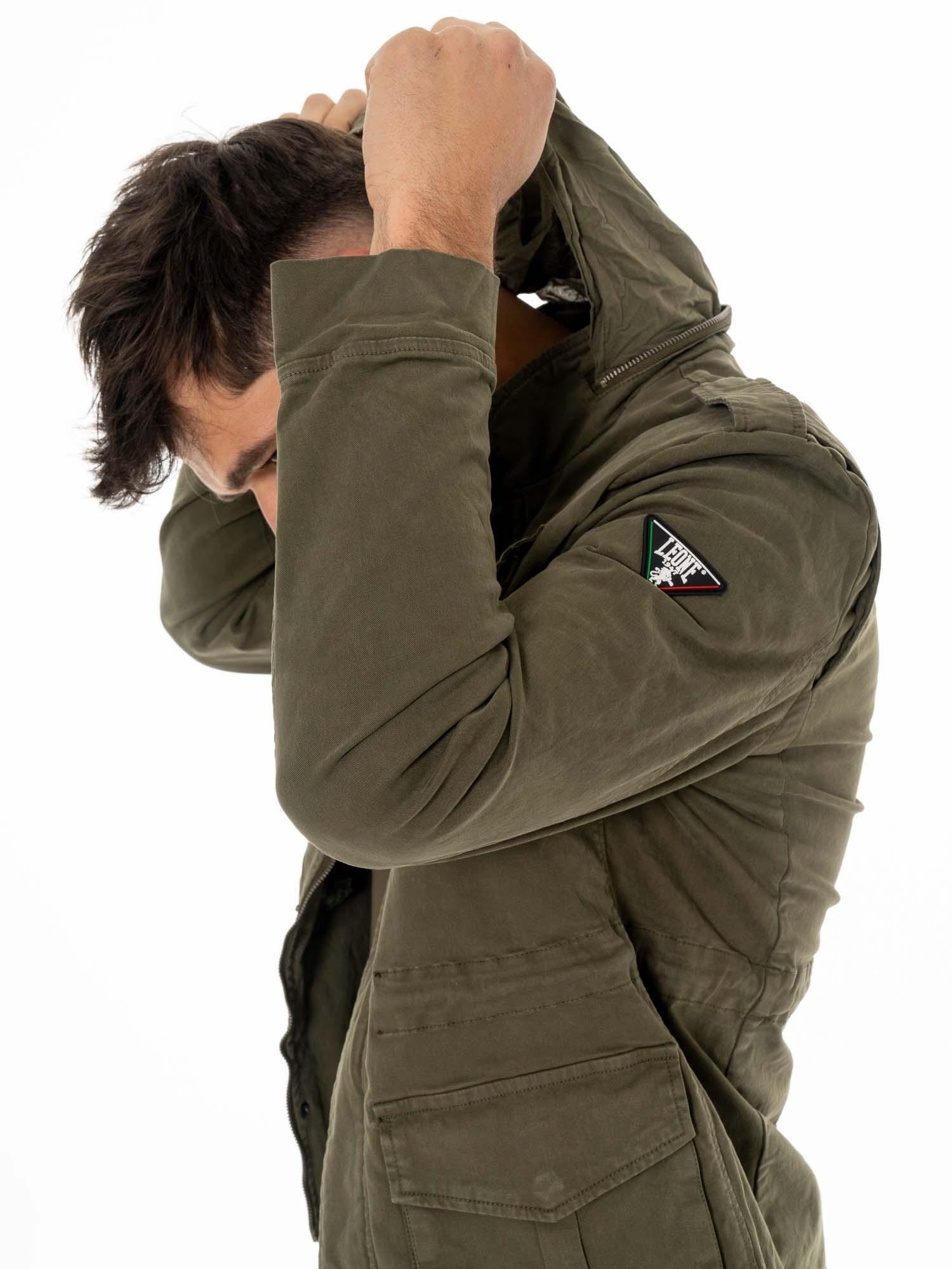 Chaqueta de hombre Leone Old Wash de corte militar 6/7
