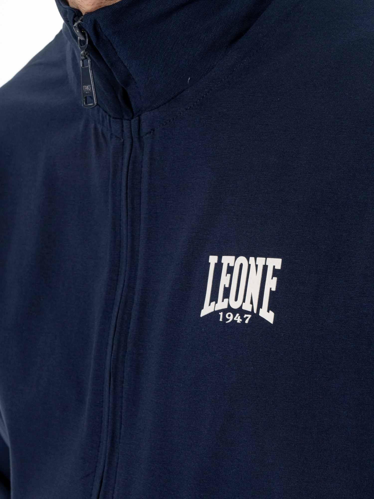 Sweat-shirts zippés pour hommes Leone HJ en coton non gris 3/5