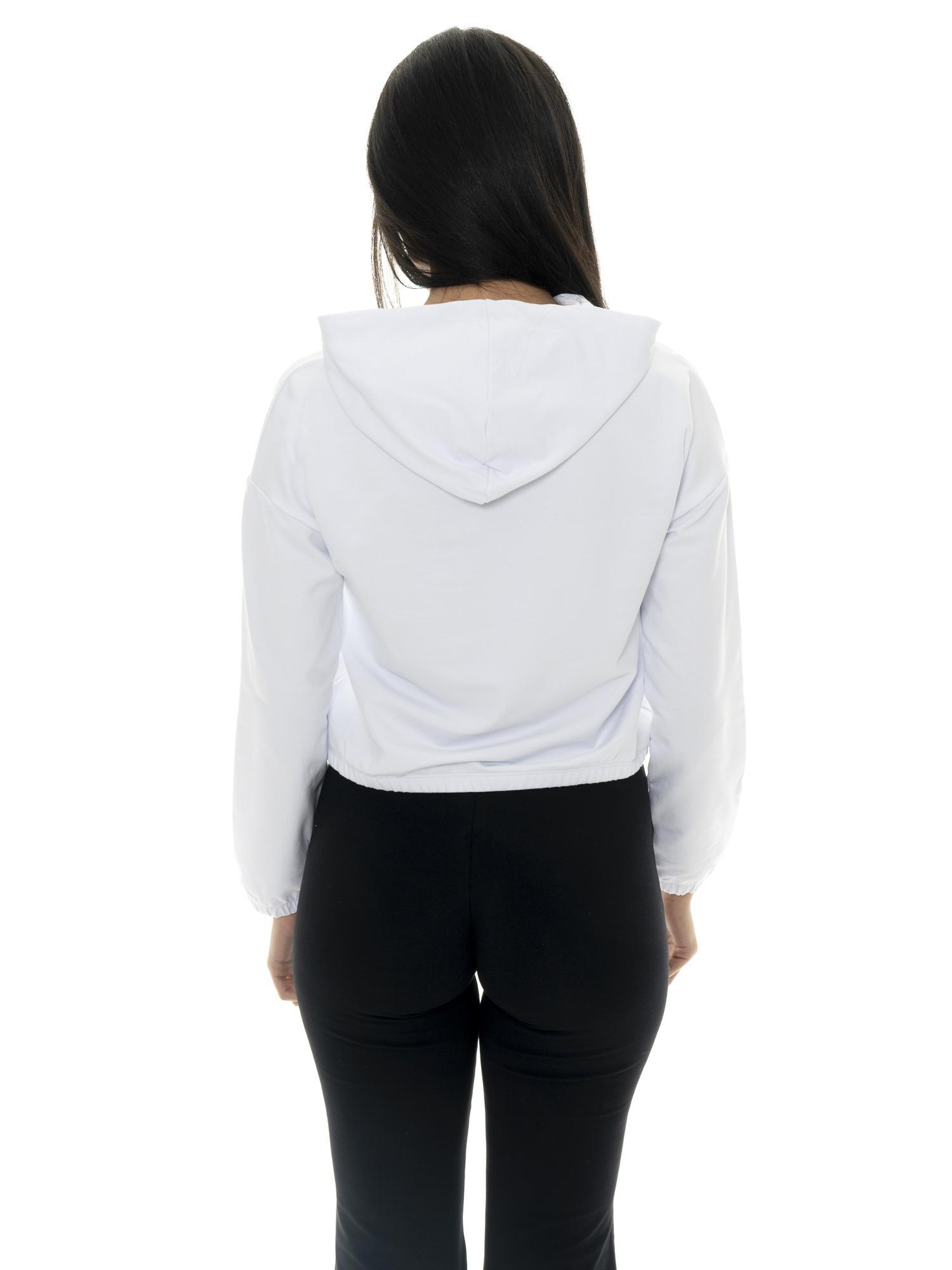 Sweat à capuche court Leone Basic pour femme avec doublure non-sweat-shirt 5/7