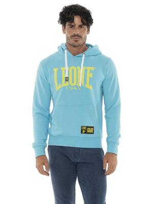 Felpa da uomo in cotone non garzato con cappuccio Leone Summer Vibes