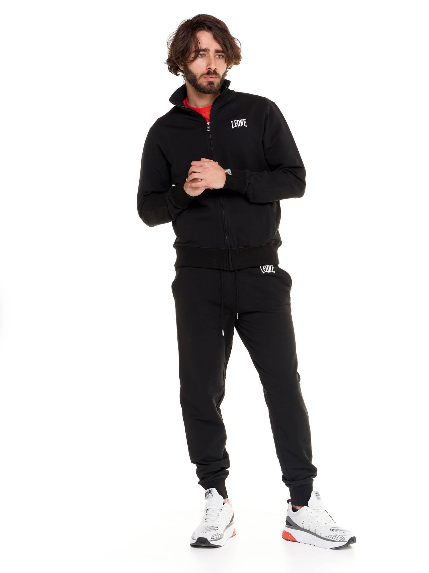 Leone Basic Herren-Non-Sweatshirt mit Kragen und Reißverschluss 7/7