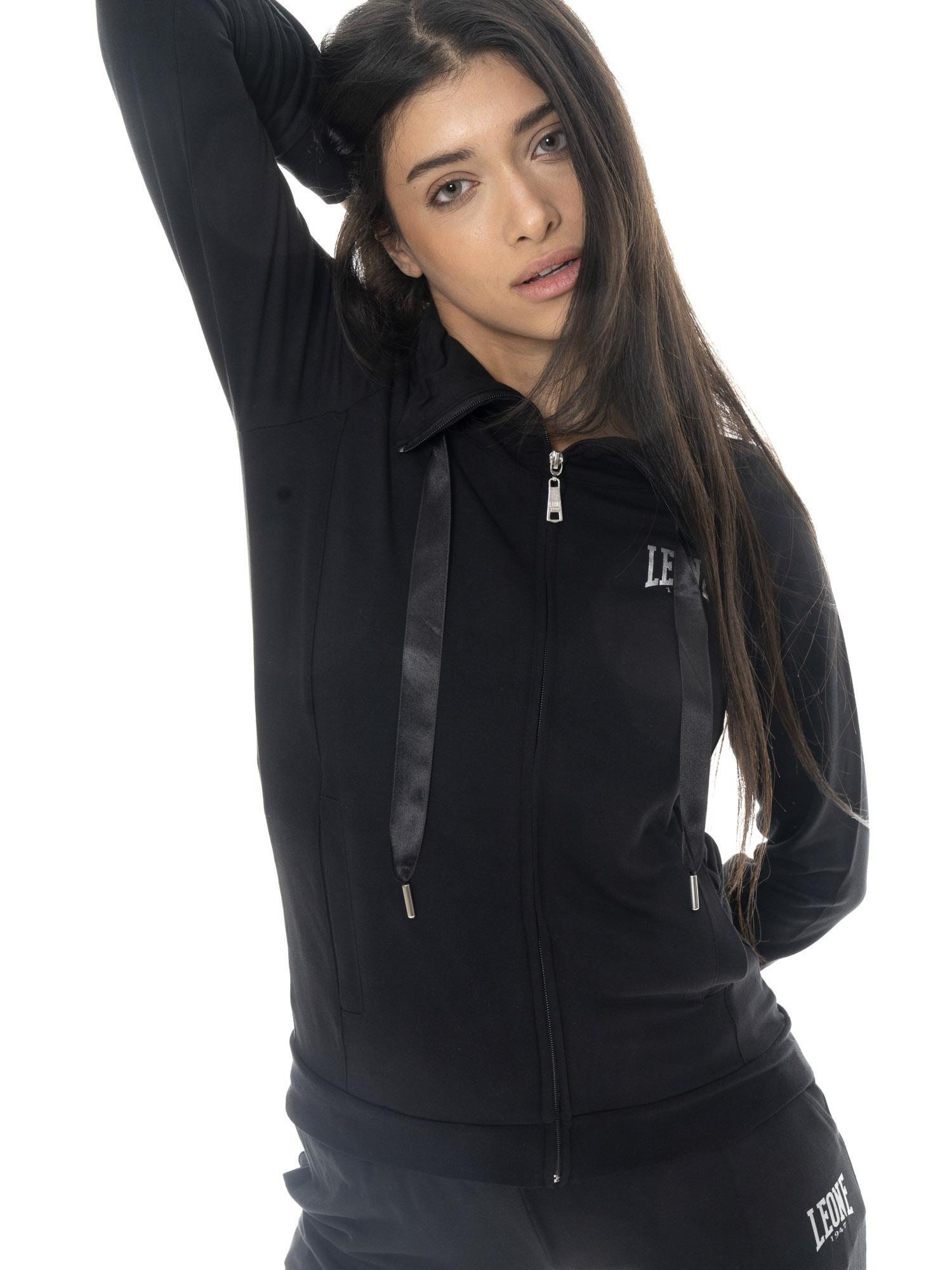 Sudadera de algodón con cuello y cremallera para mujer Leone Spring Vibes 6/7