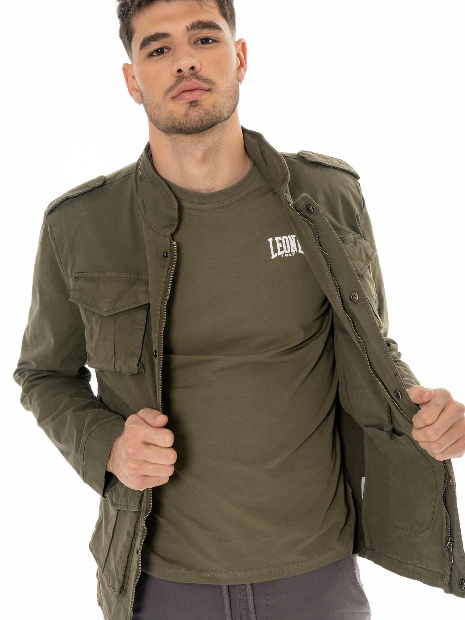 Chaqueta de hombre Leone Old Wash de corte militar 5/7
