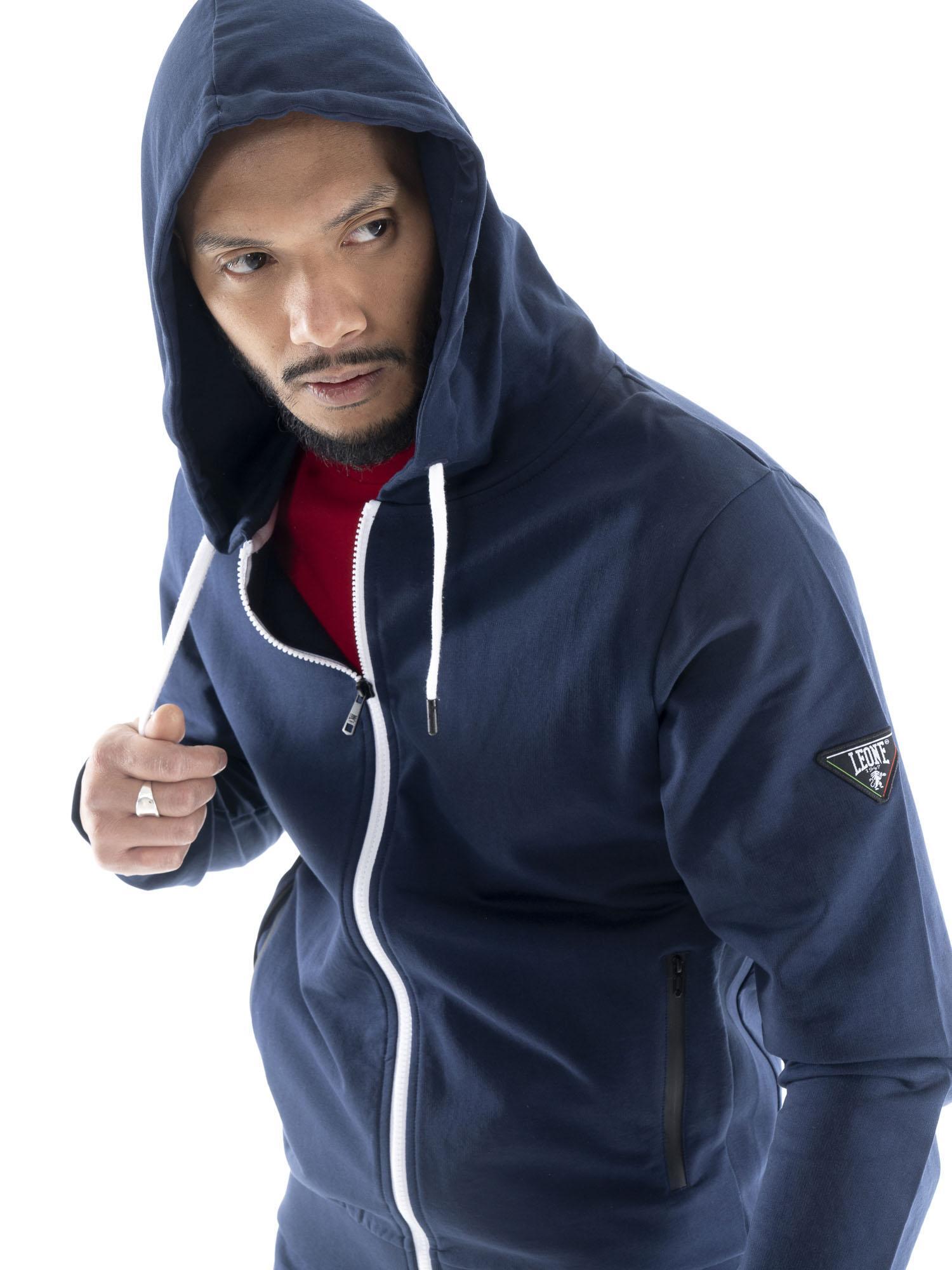 Herren-Kapuzenpullover mit Löwenaufnäher und Reißverschluss 5/5