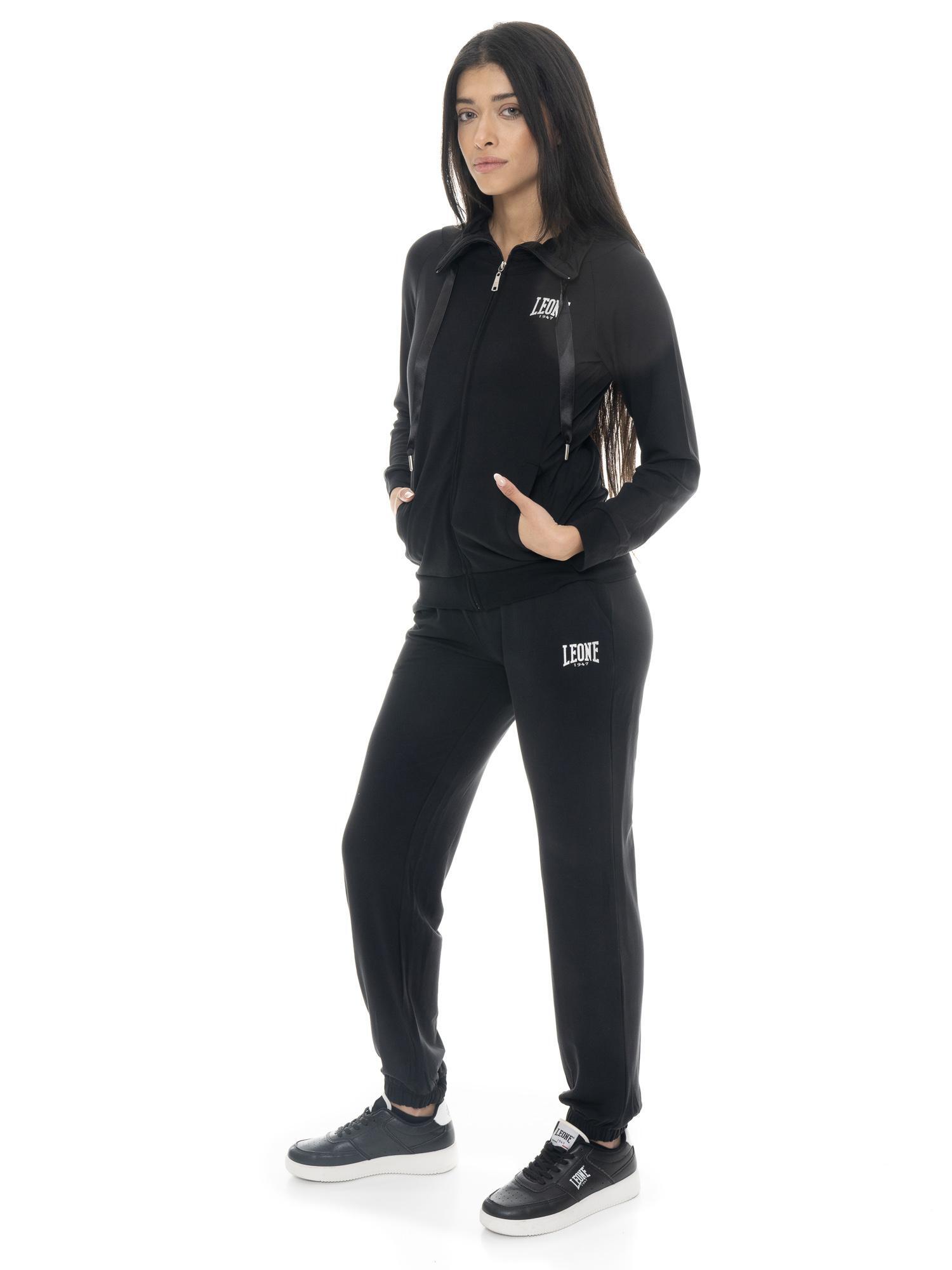Sudadera de algodón con cuello y cremallera para mujer Leone Spring Vibes 3/7