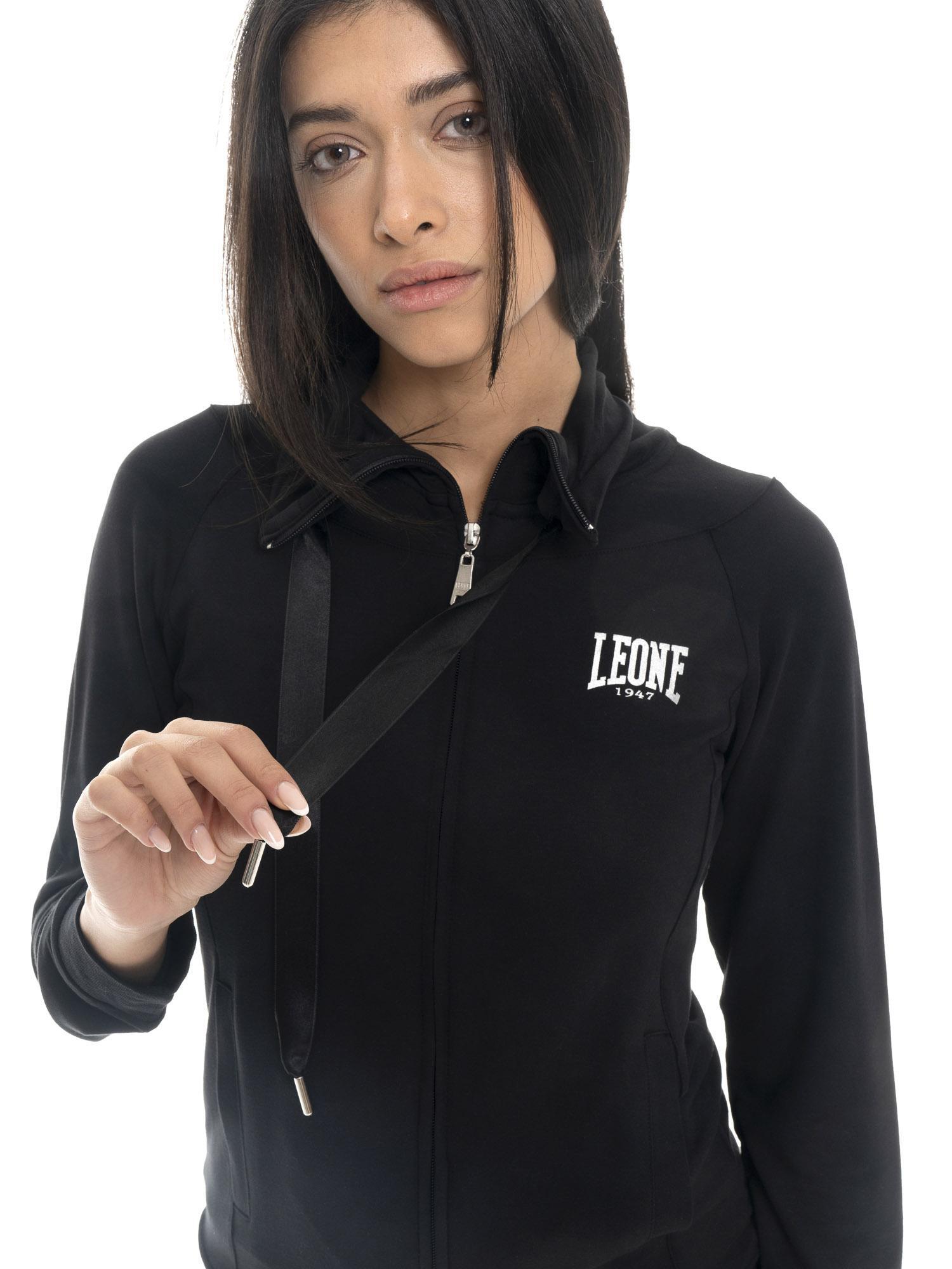 Sudadera de algodón con cuello y cremallera para mujer Leone Spring Vibes 4/7