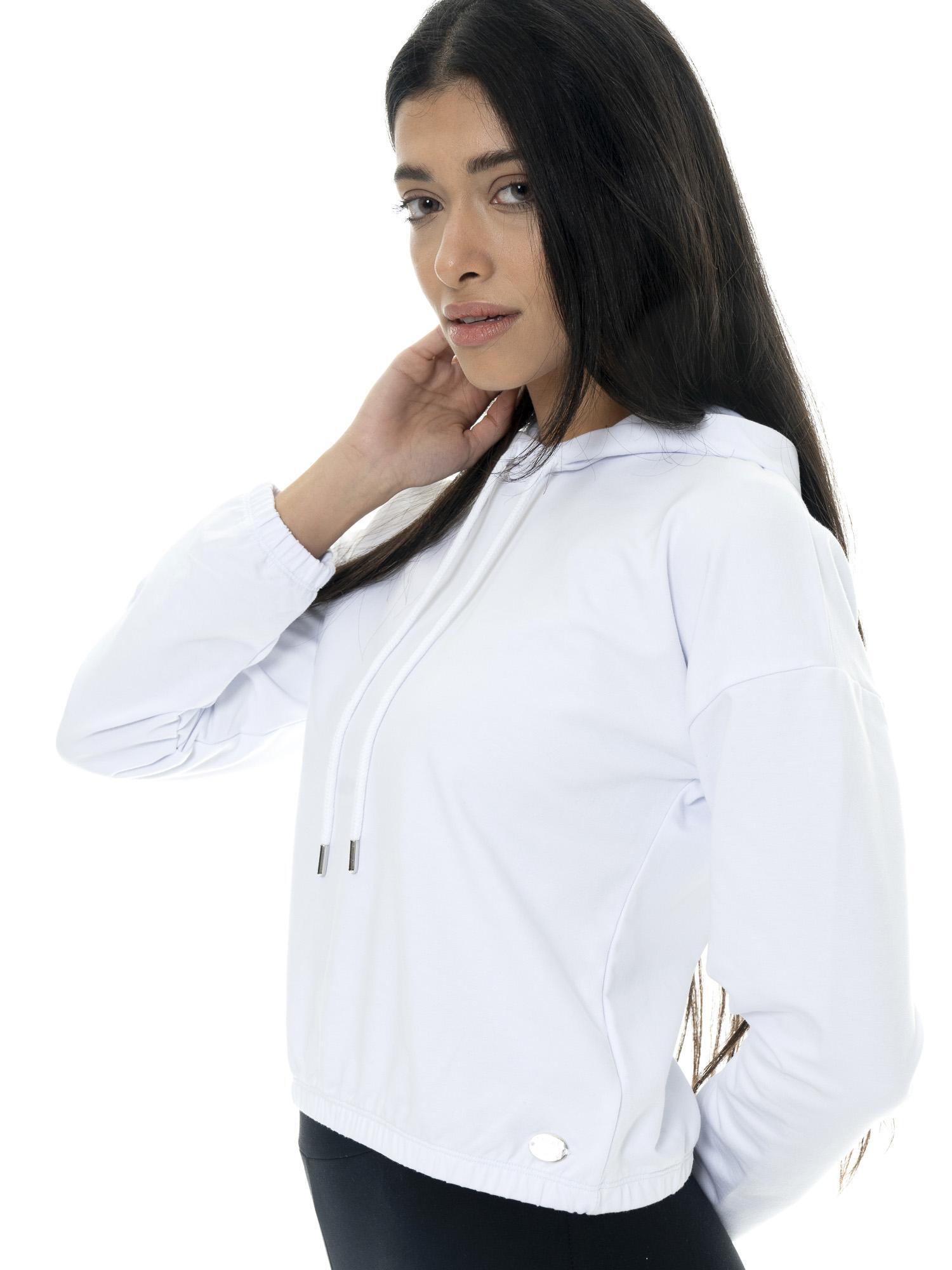 Sweat à capuche court Leone Basic pour femme avec doublure non-sweat-shirt 4/7