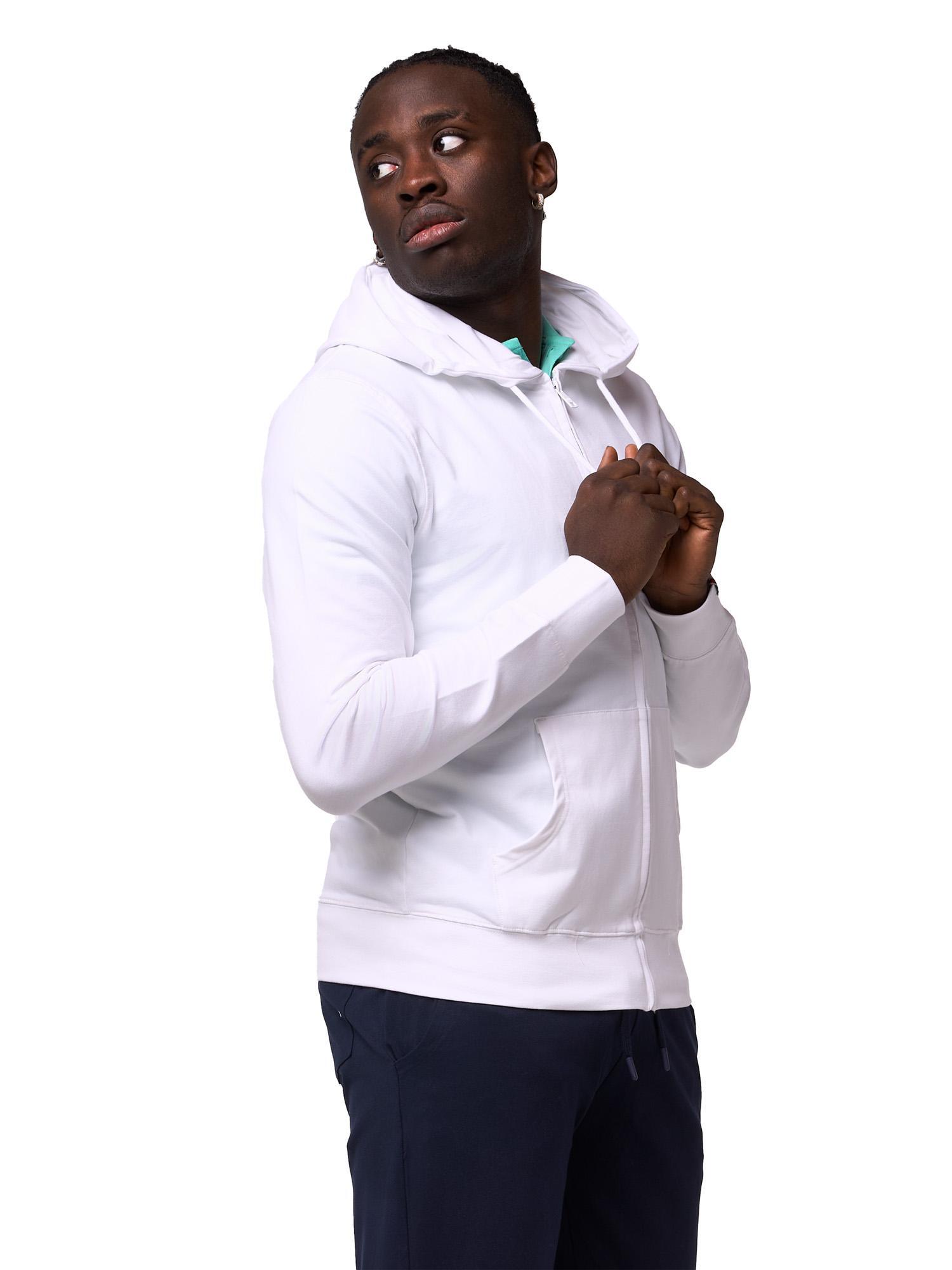 Felpa da uomo con cappuccio e zip non felpata Leone Basic 3/7