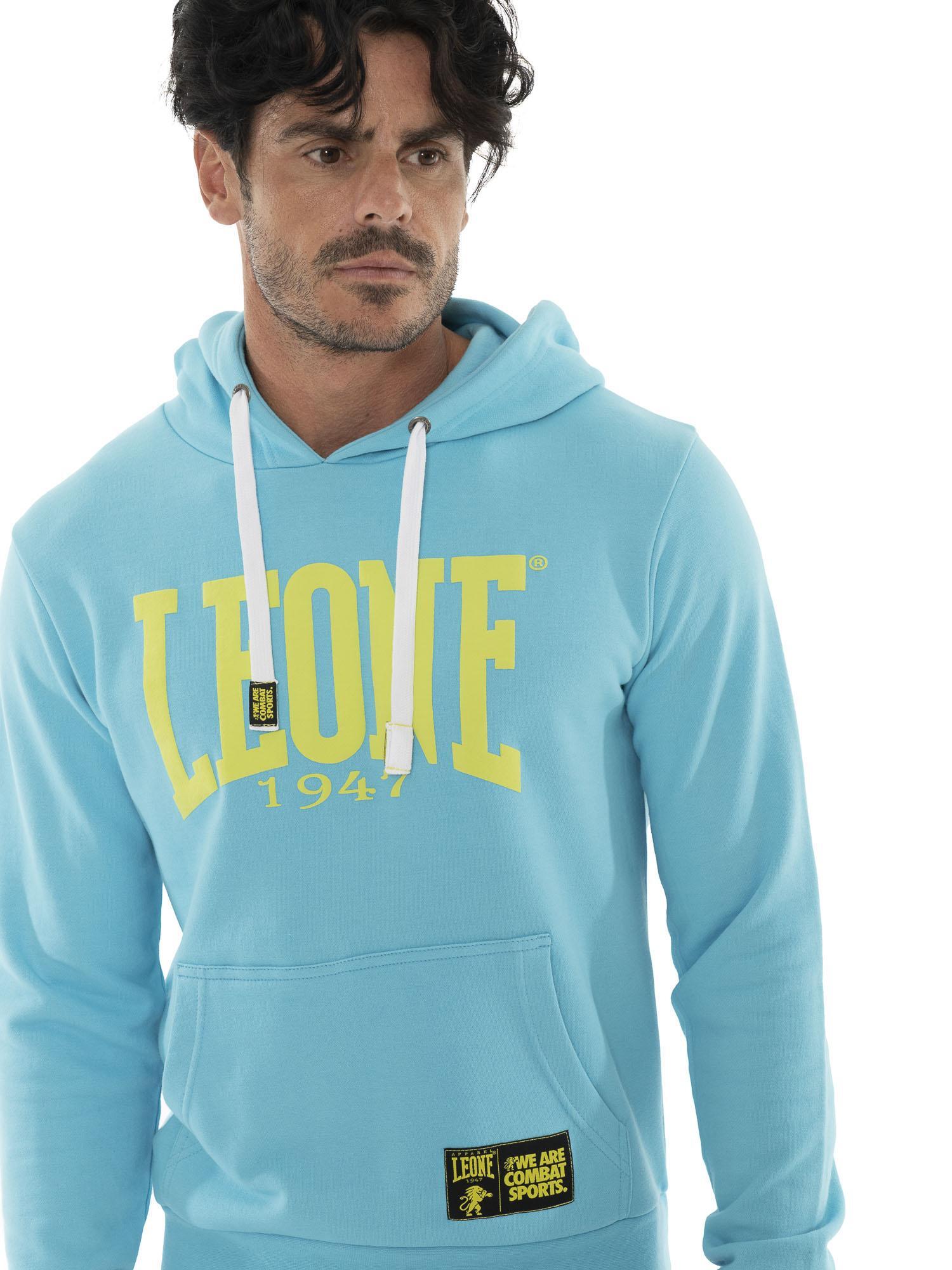 Felpa da uomo in cotone non garzato con cappuccio Leone Summer Vibes 3/5