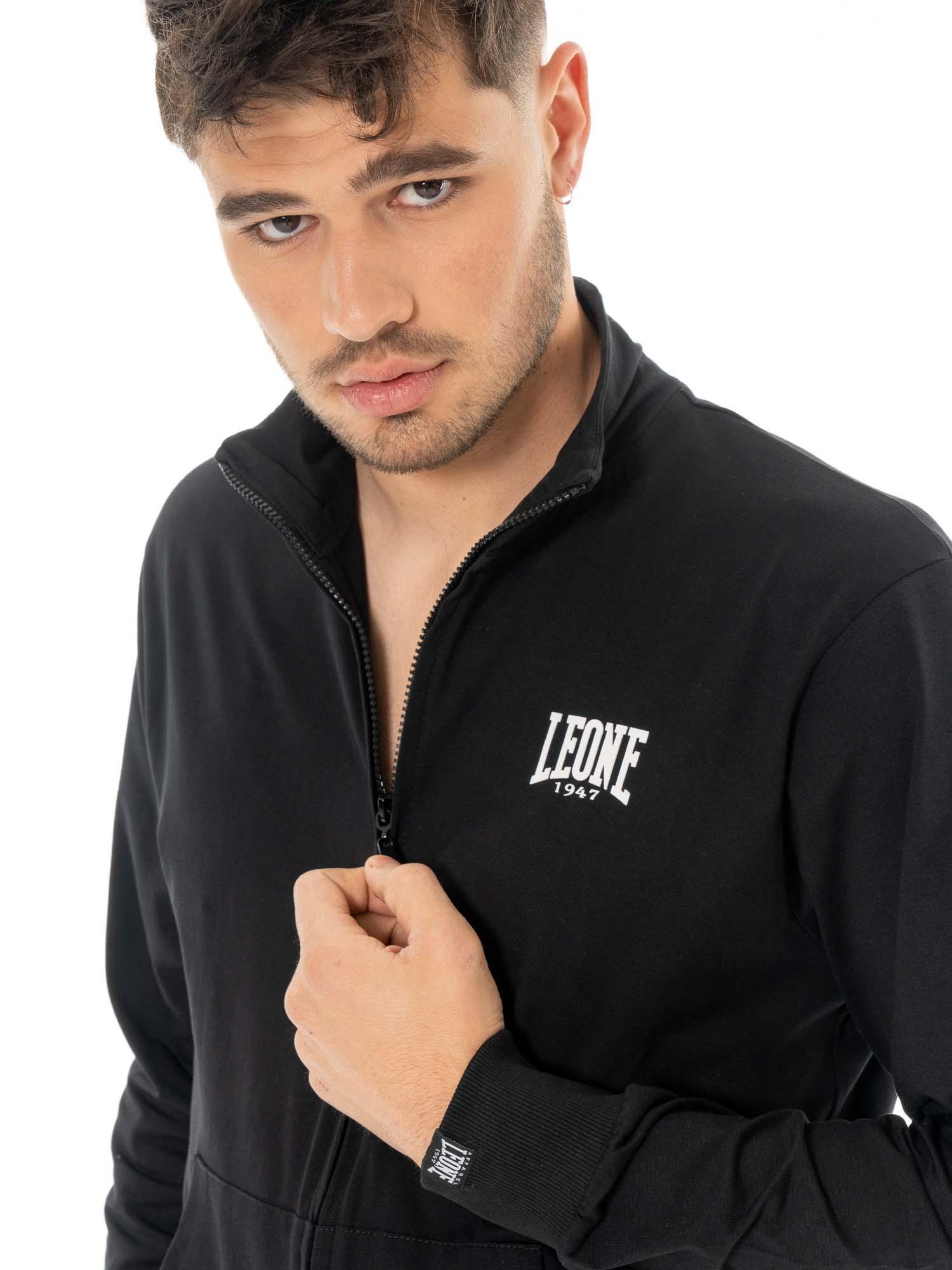 Sweat-shirts zippés pour hommes Leone HJ en coton non gris 5/5