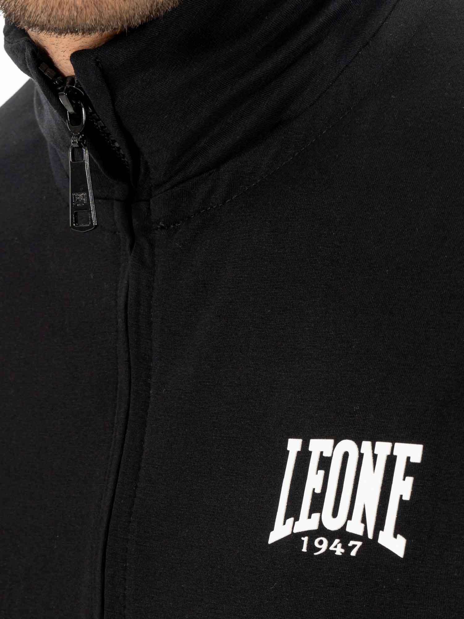 Sweat-shirts zippés pour hommes Leone HJ en coton non gris 3/5
