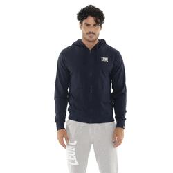 Sweat homme Leone Sporty avec capuche et zip non brossé