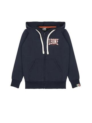 Sweat-shirts zippés pour enfants Leone New Basic en coton non brossé