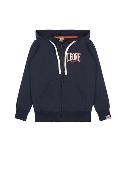 Sweat-shirts zippés pour enfants Leone New Basic en coton non brossé