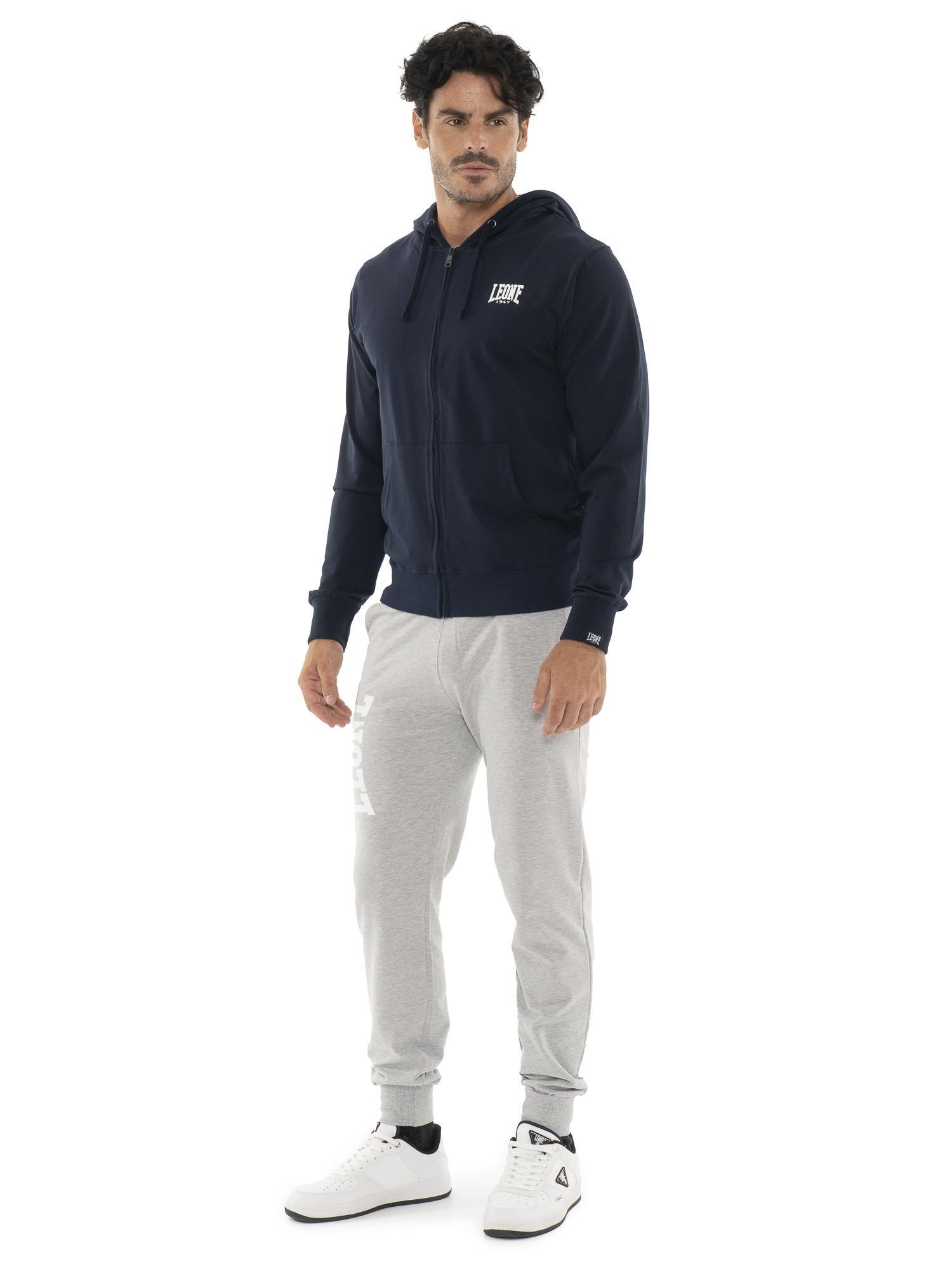 Leone Sporty Bluzy z kapturem zapinane na zamek dla mężczyzn