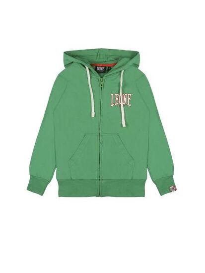 Sweat-shirts zippés pour enfants Leone New Basic en coton non brossé