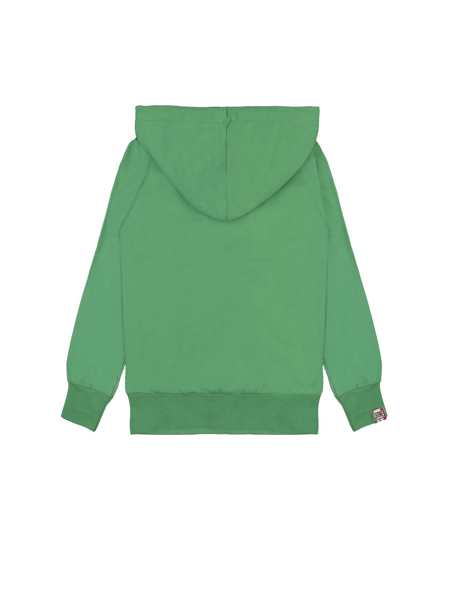 Leone New Basic kindersweatshirts met rits van ongeborsteld katoen 2/2