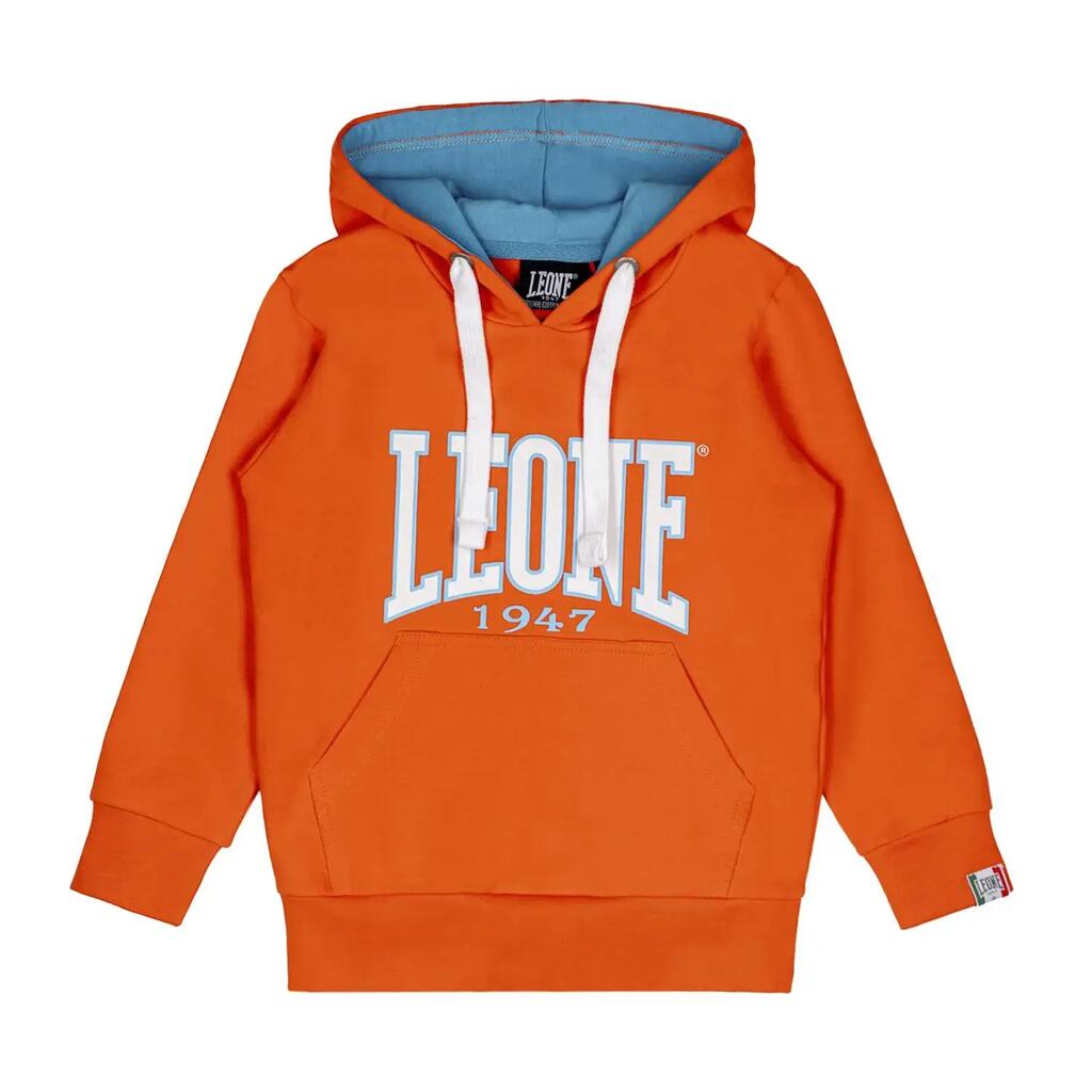 Leone New Basic children's hooded sweatshirts in unbrushed cotton