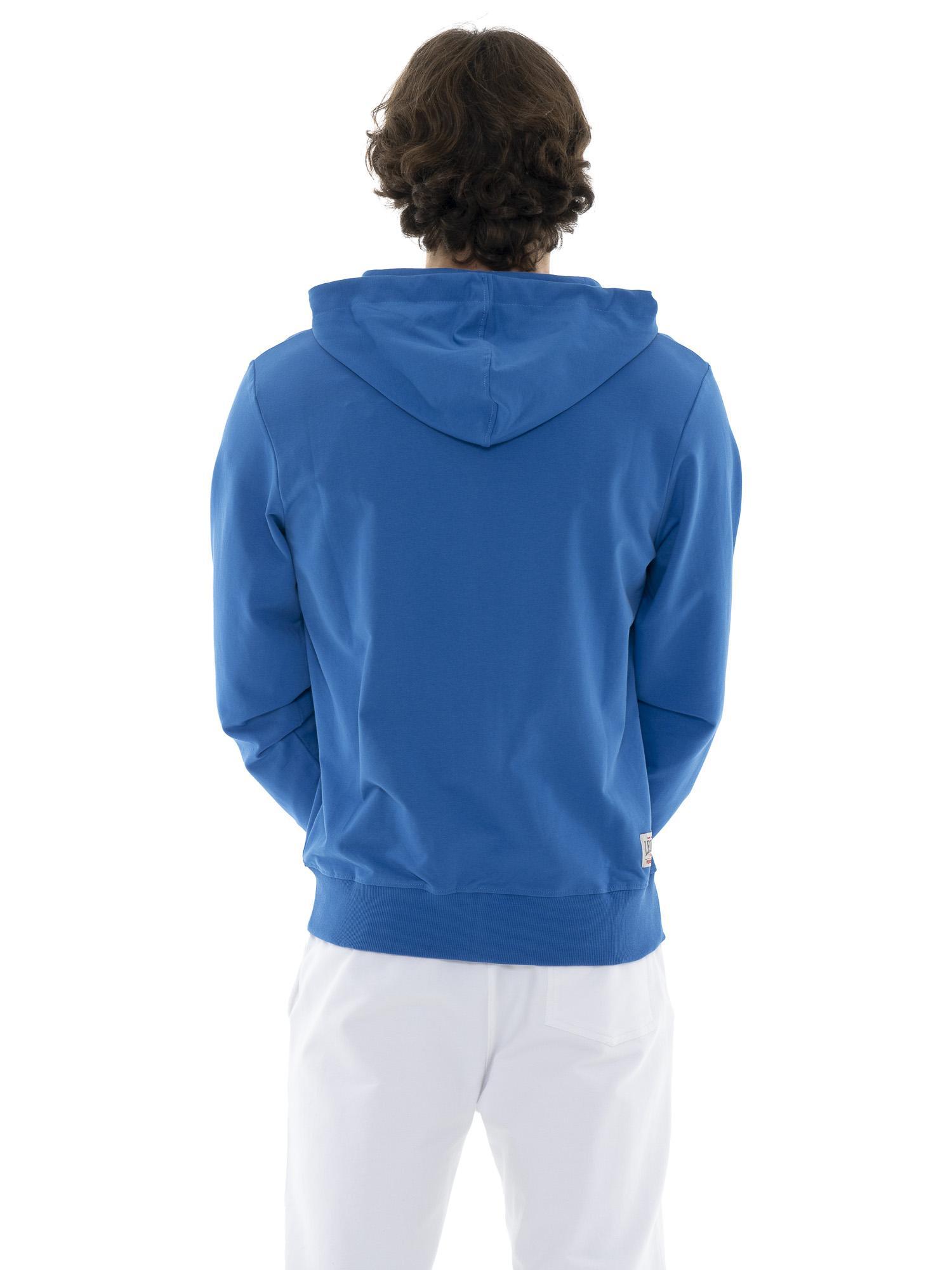 Felpa da uomo con cappuccio e zip non felpata Leone Basic 4/7