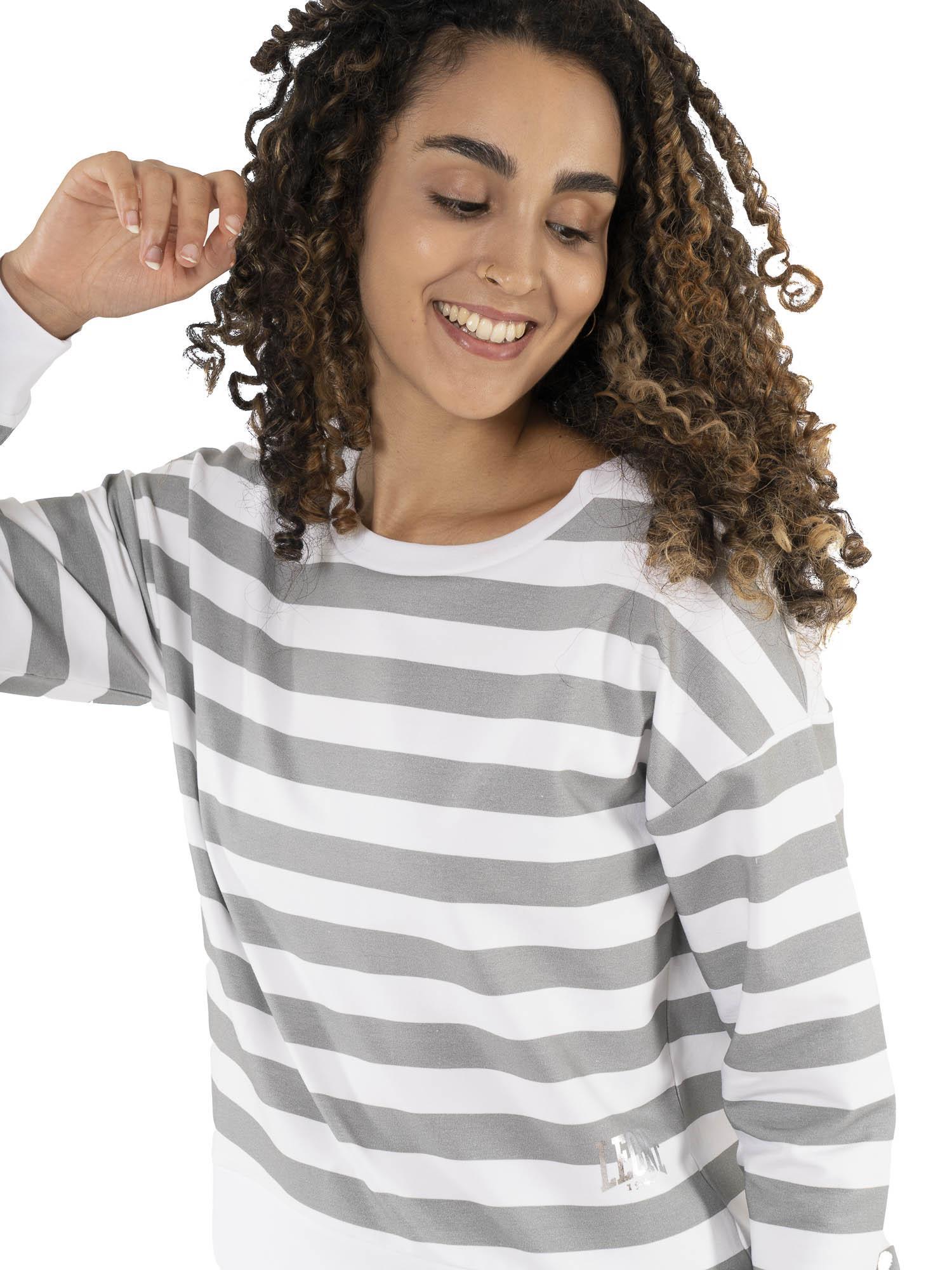 Sweat-shirts Leone Spring Vibes pour femmes, col rond, en coton non polaire 5/5