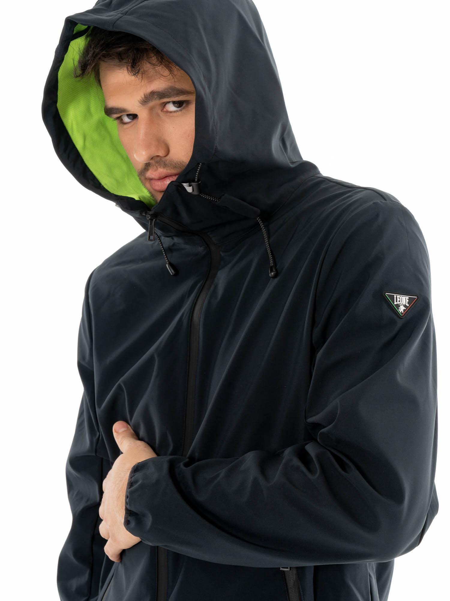 Chaqueta de hombre Leone Boxing Legend impermeable con cremallera y capucha 5/6