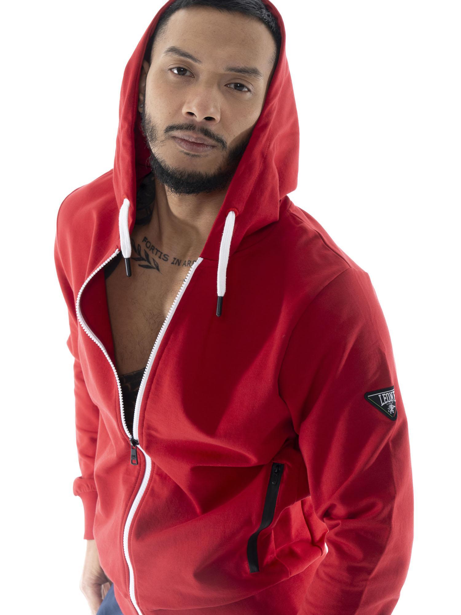 Sweat à capuche zippé pour homme avec écusson lion 4/4