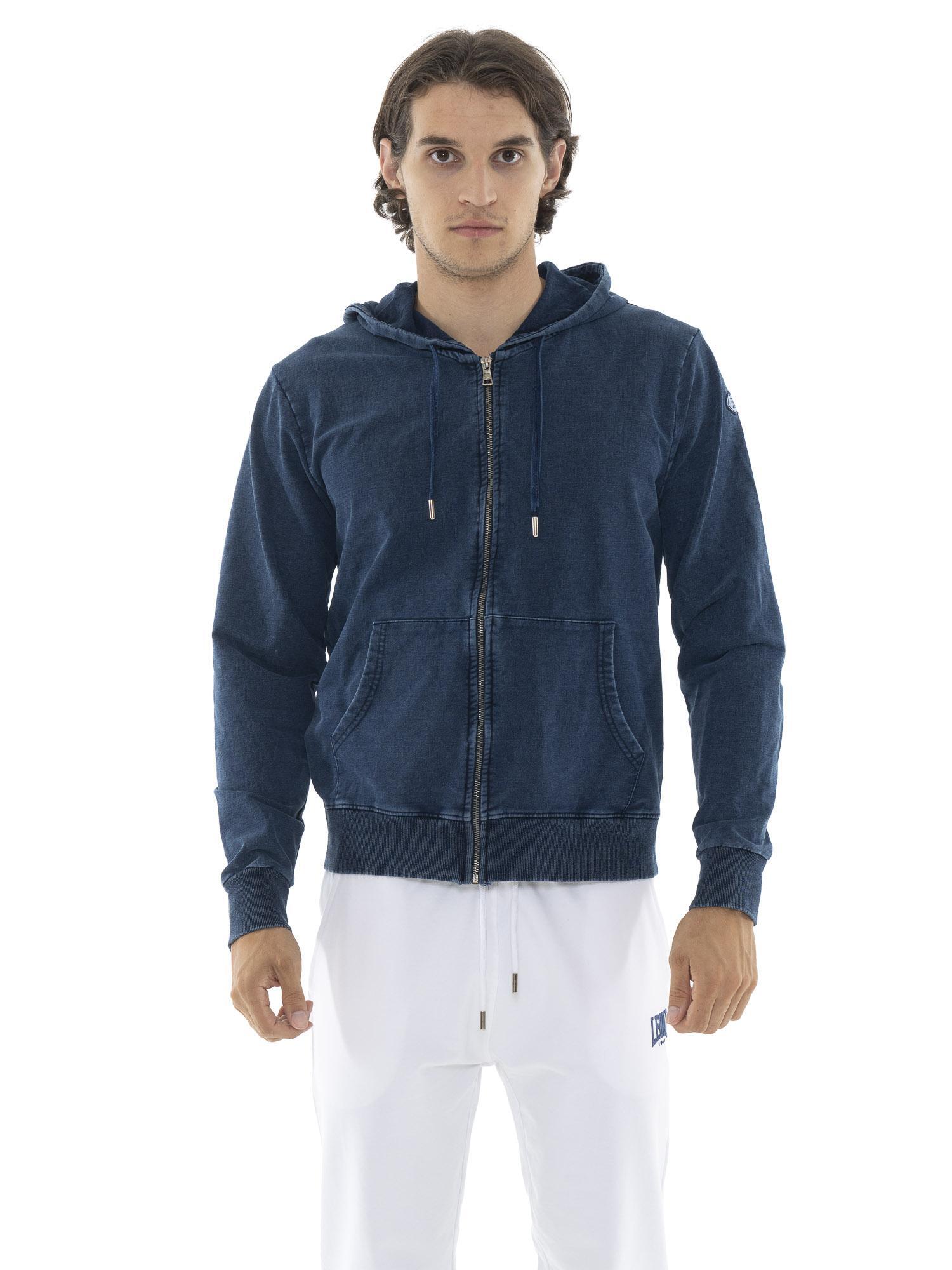 Hanorace cu fermoar pentru bărbați Leone Denim