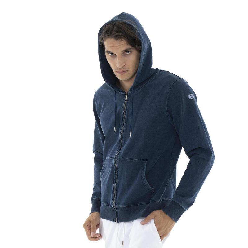 Hanorace cu fermoar pentru bărbați Leone Denim