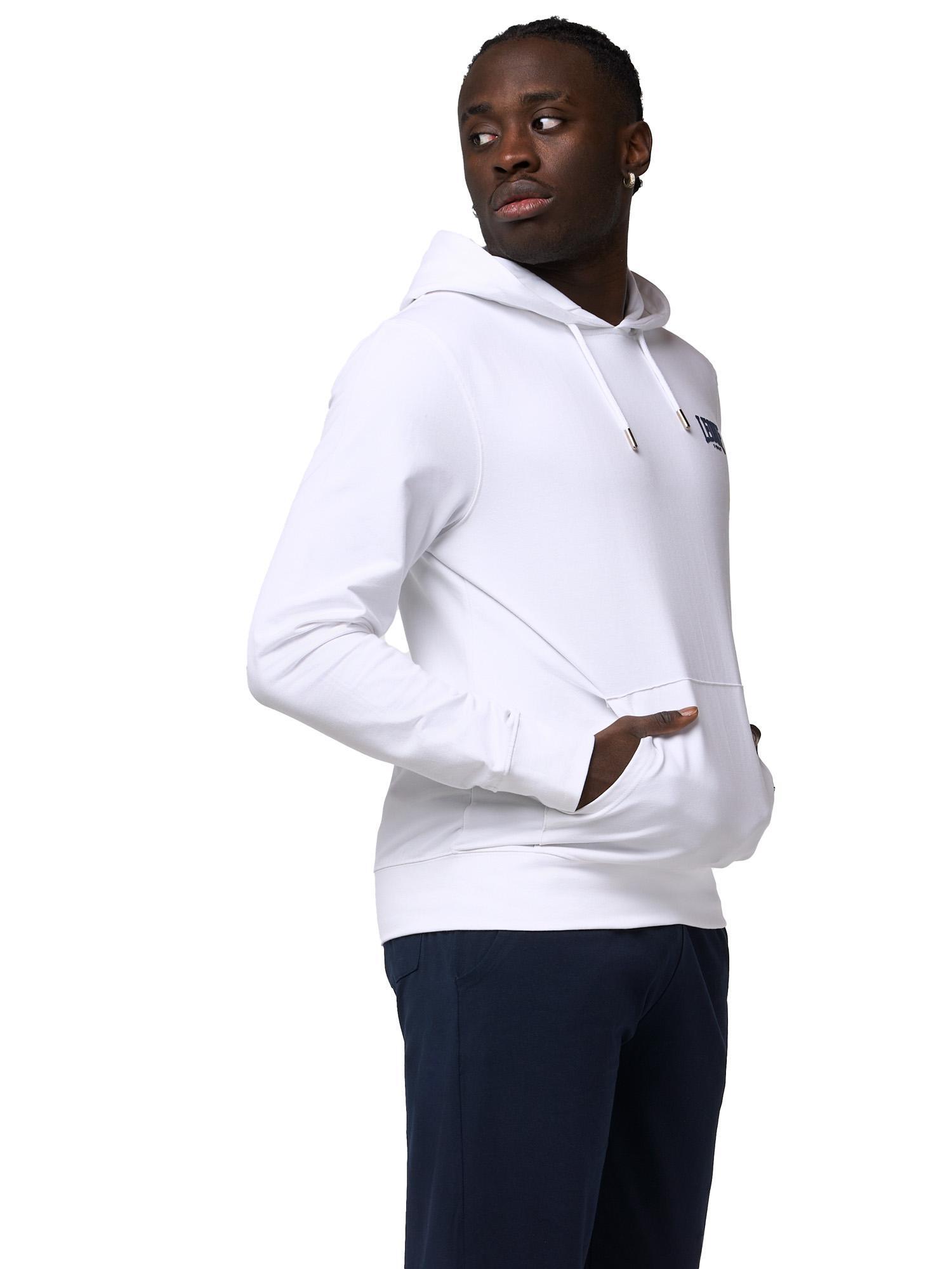 Felpa pull on da uomo con cappuccio Leone Basic 3/8