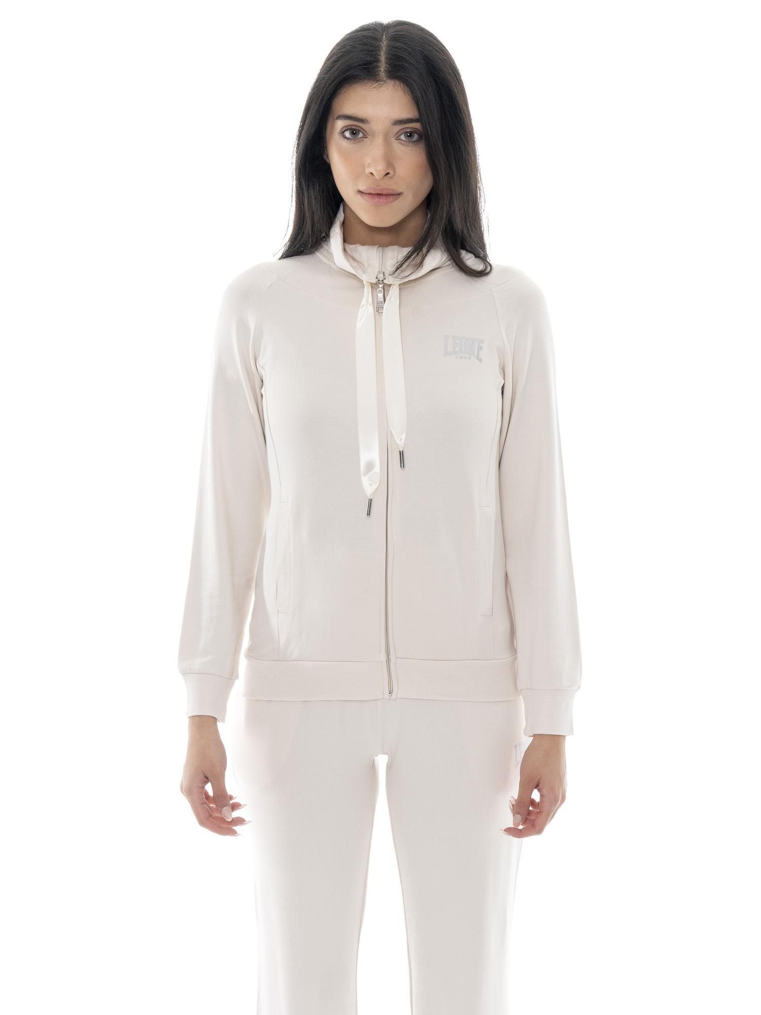 Sudadera de algodón con cuello y cremallera para mujer Leone Spring Vibes 7/7