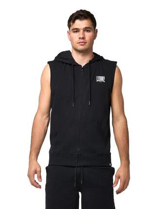 Leone Sportlicher ärmelloser Herren-Kapuzenpullover mit Reißverschluss