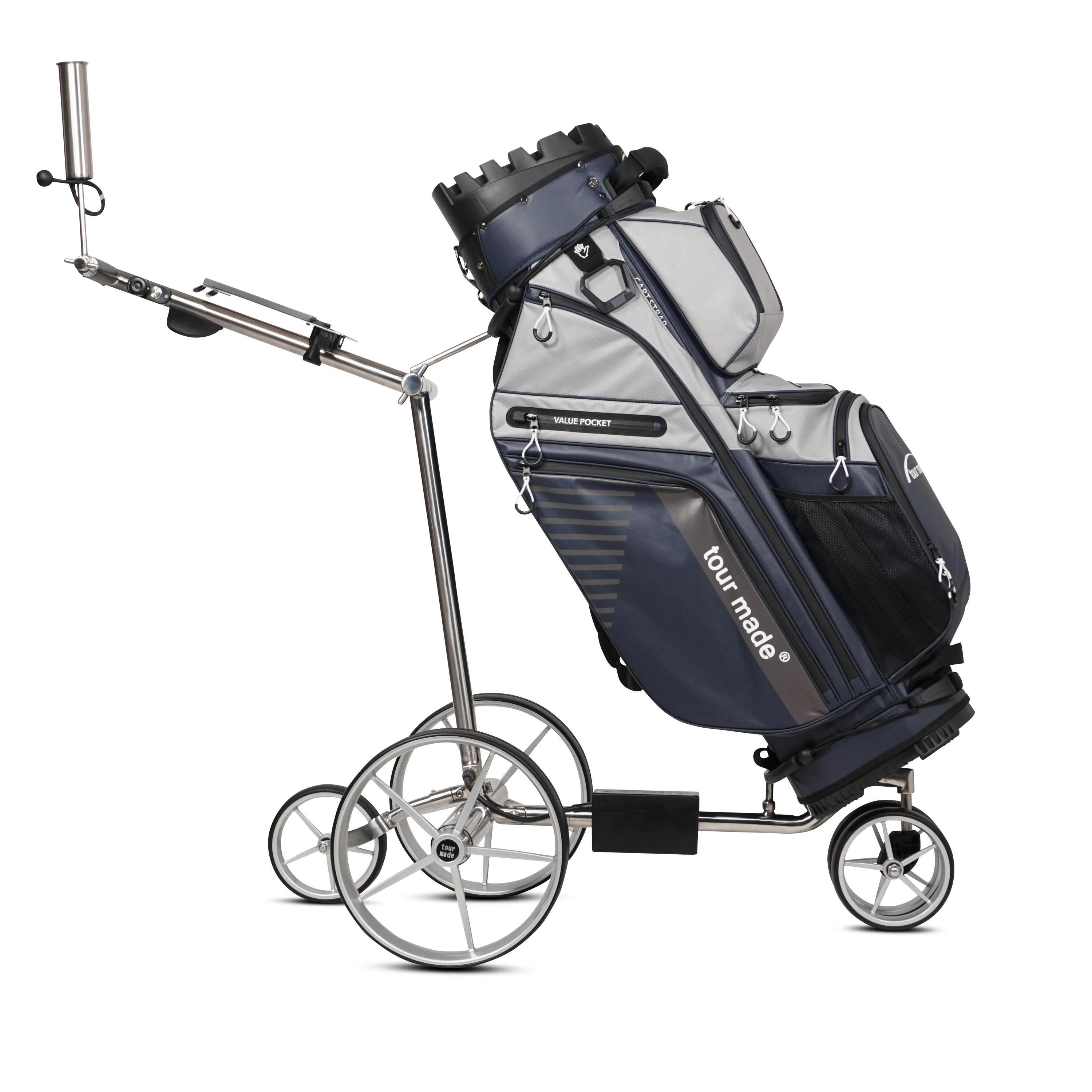 Tour Made Haicaddy® HC5R roestvrijstalen golfkar met afstandsbediening 2/7