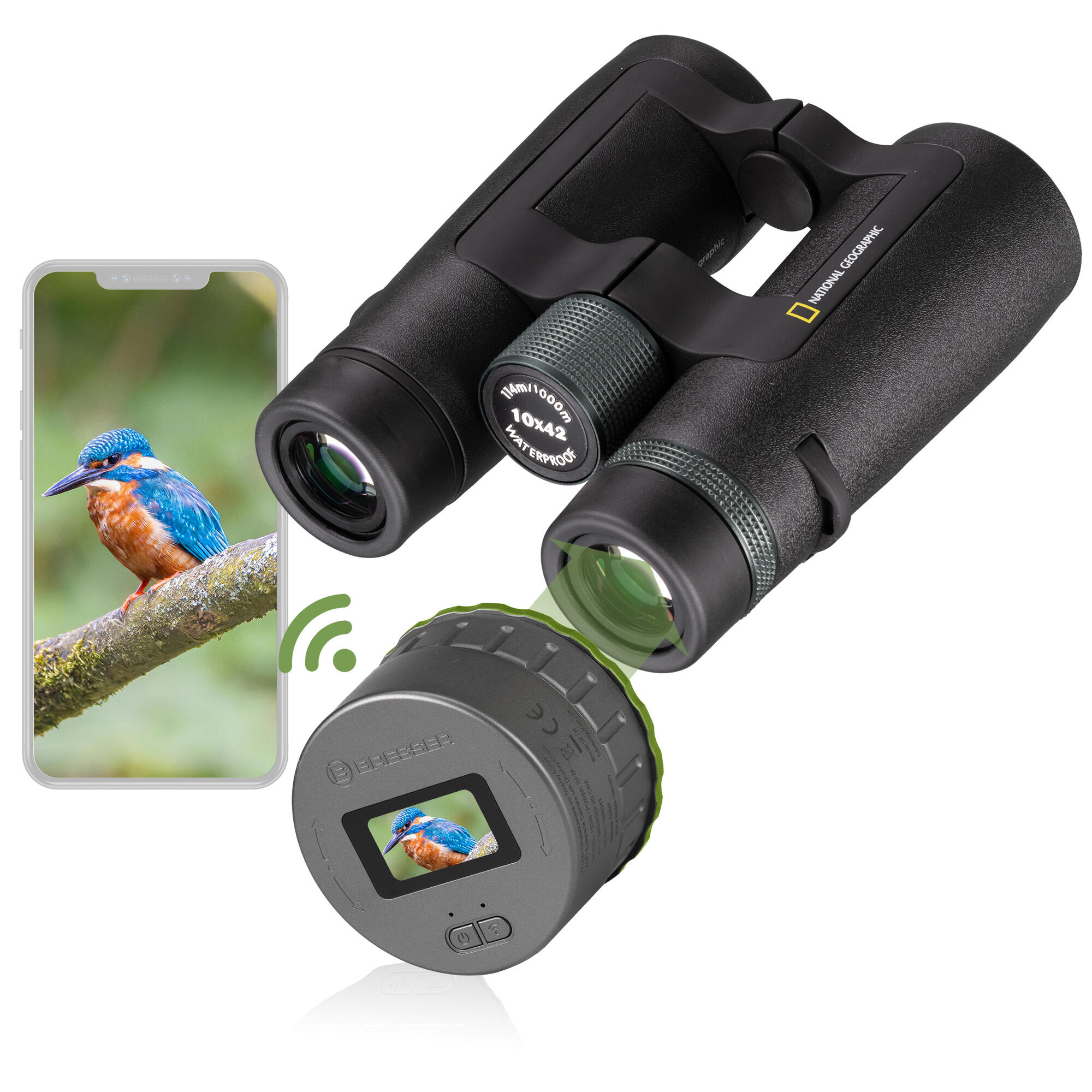 NATIONAL GEOGRAPHIC NATIONAL GEOGRAPHIC Prismáticos TrueView NG 10x42 con cámara ocular WiFi