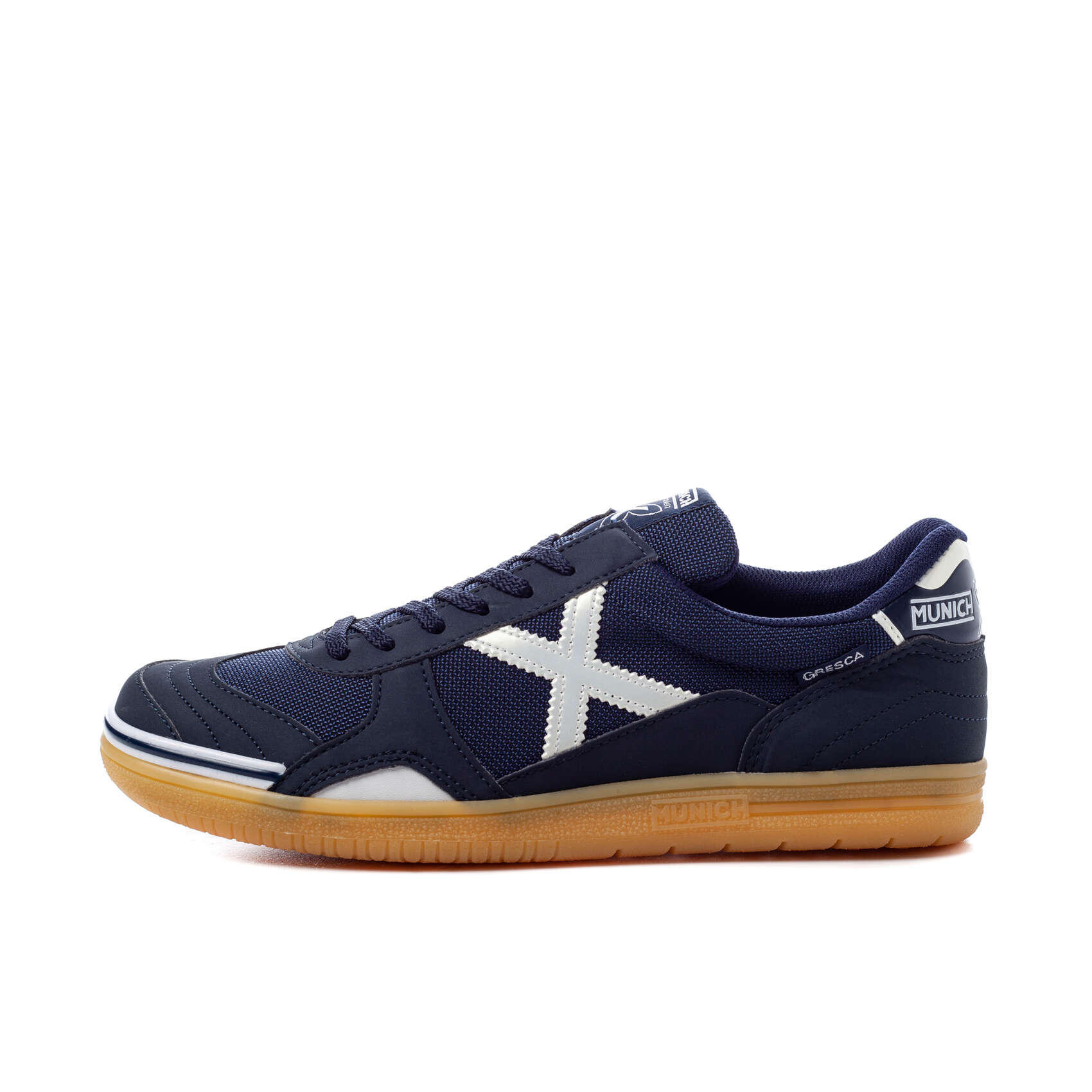 Scarpa da calcio indoor MUNICH Gresca adulto blu navy 3/4
