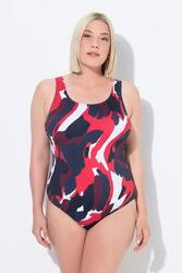 Femme Maillot de bain sans bonnets souples. Décolleté rond. Motif