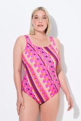 Femme Maillot de bain à pois. Sans bonnets souples. Décolleté rond