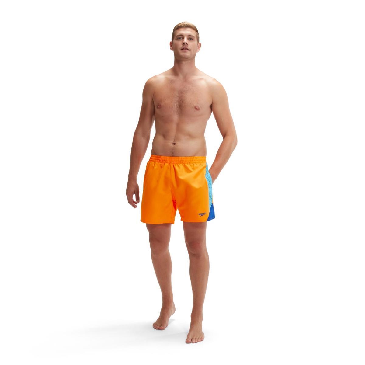 Short de bain Speedo HyperBoom Splice 16" - Mandarin / Bleu / Cobalt - Taille XS 4/6